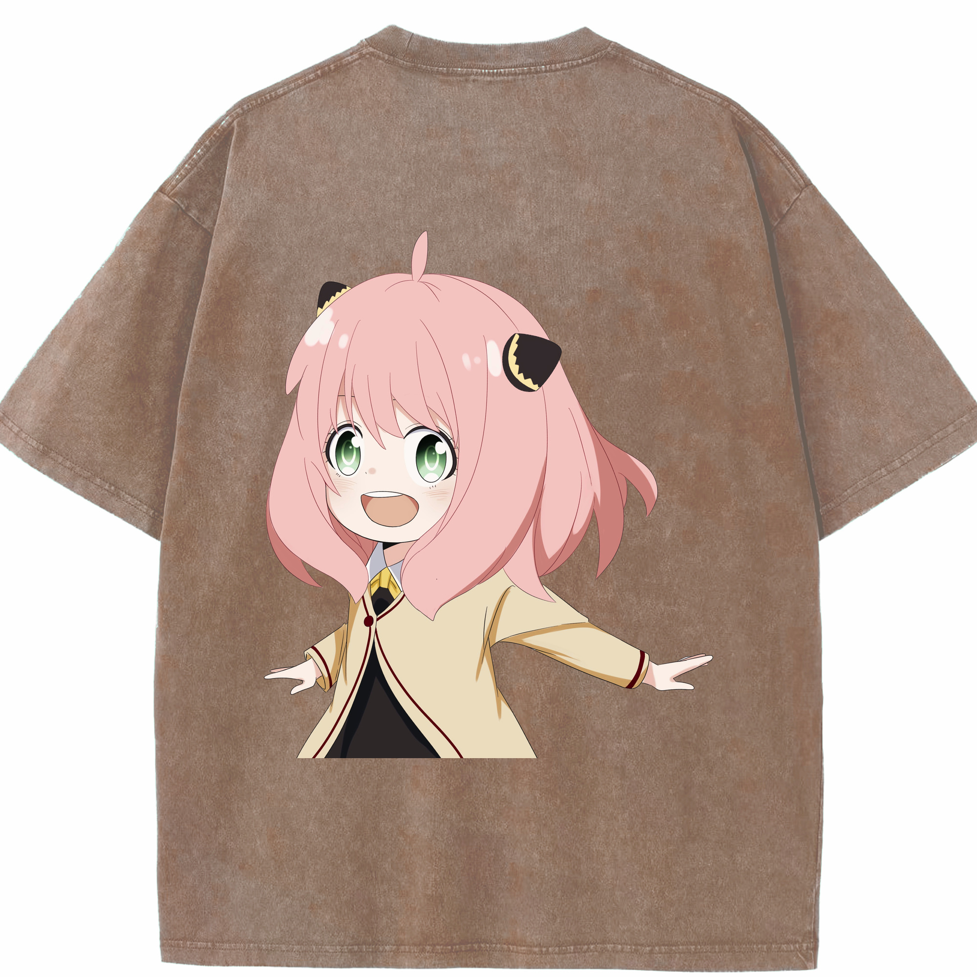 （画像用） SPY×FAMILY间谍家家酒 綿100% ヴィンテージ風 半袖Tシャツ（背面プリント）