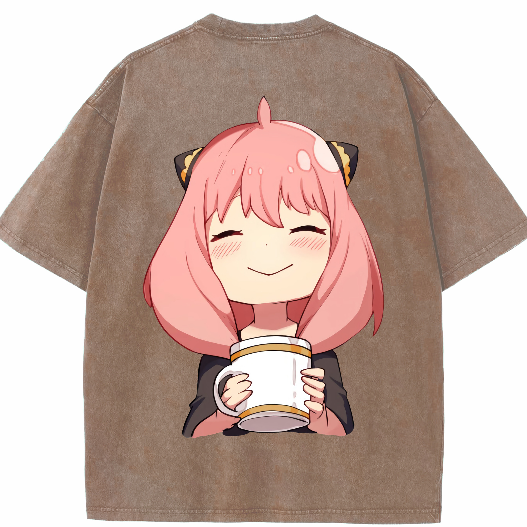 （画像用） SPY×FAMILY间谍家家酒 綿100% ヴィンテージ風 半袖Tシャツ（背面プリント）