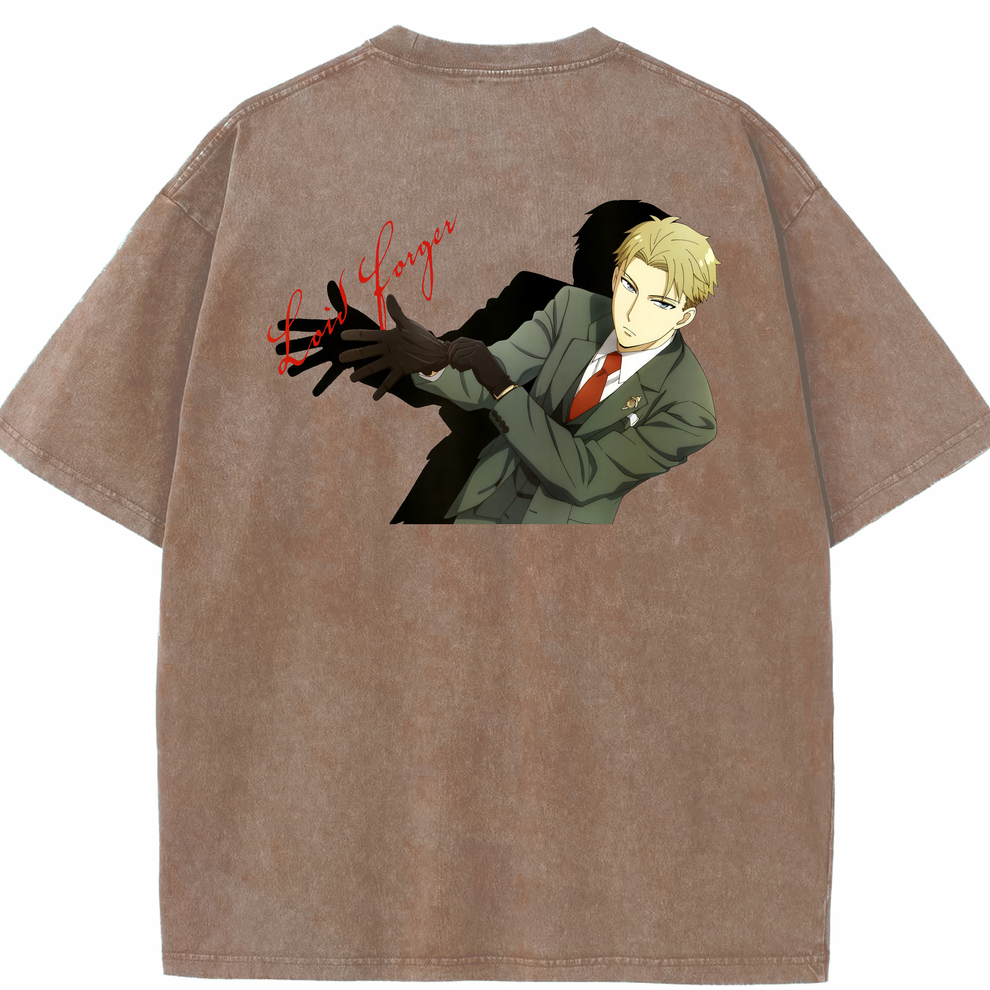 （画像用） SPY×FAMILY间谍家家酒 綿100% ヴィンテージ風 半袖Tシャツ（背面プリント）
