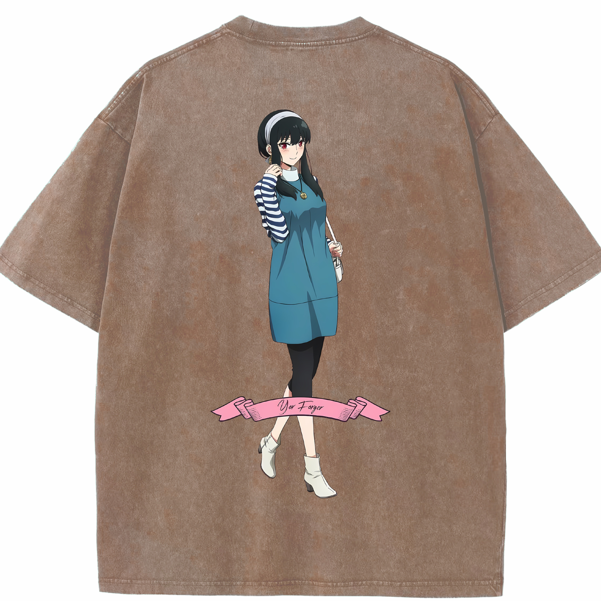 （画像用） SPY×FAMILY间谍家家酒 綿100% ヴィンテージ風 半袖Tシャツ（背面プリント）