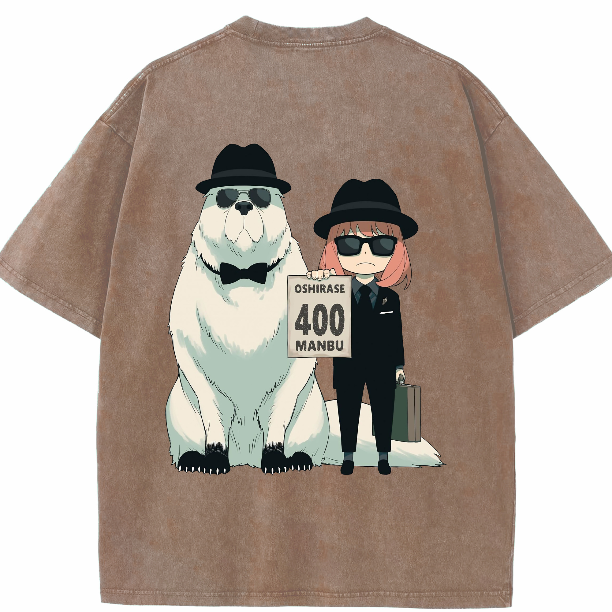 （画像用） SPY×FAMILY间谍家家酒 綿100% ヴィンテージ風 半袖Tシャツ（背面プリント）