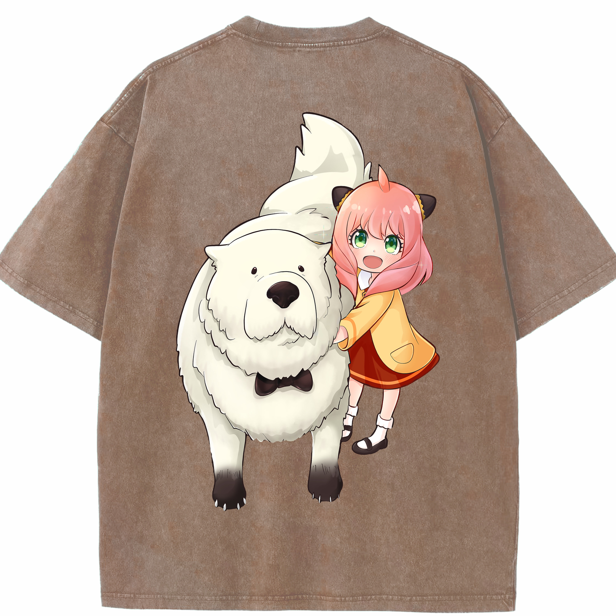（画像用） SPY×FAMILY间谍家家酒 綿100% ヴィンテージ風 半袖Tシャツ（背面プリント）