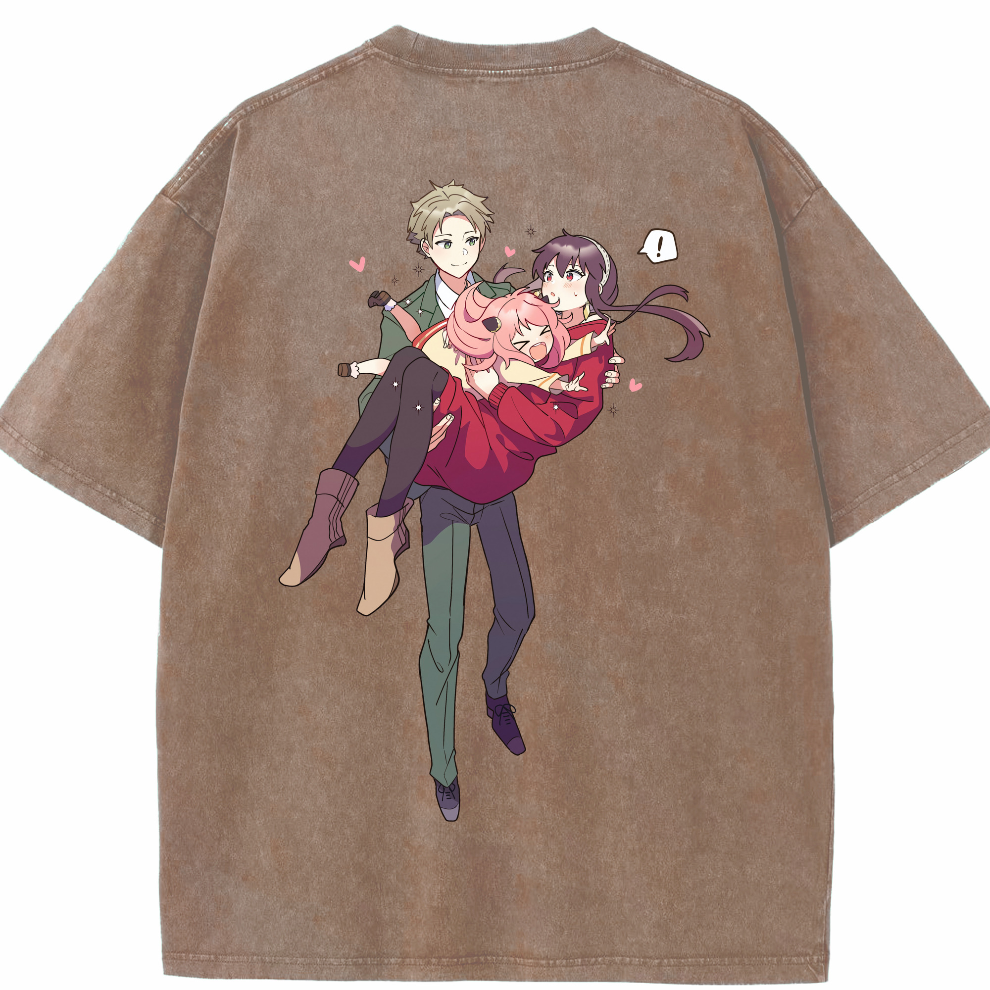 （画像用） SPY×FAMILY间谍家家酒 綿100% ヴィンテージ風 半袖Tシャツ（背面プリント）