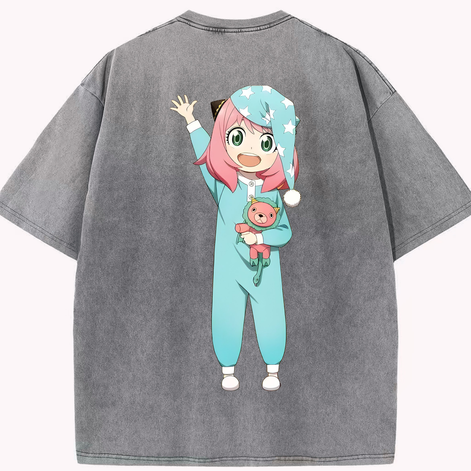 （画像用） SPY×FAMILY间谍家家酒 綿100% ヴィンテージ風 半袖Tシャツ（背面プリント）