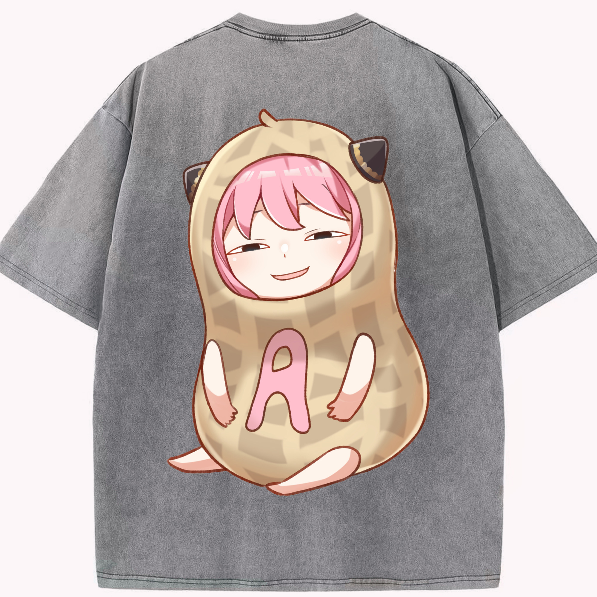 （画像用） SPY×FAMILY间谍家家酒 綿100% ヴィンテージ風 半袖Tシャツ（背面プリント）