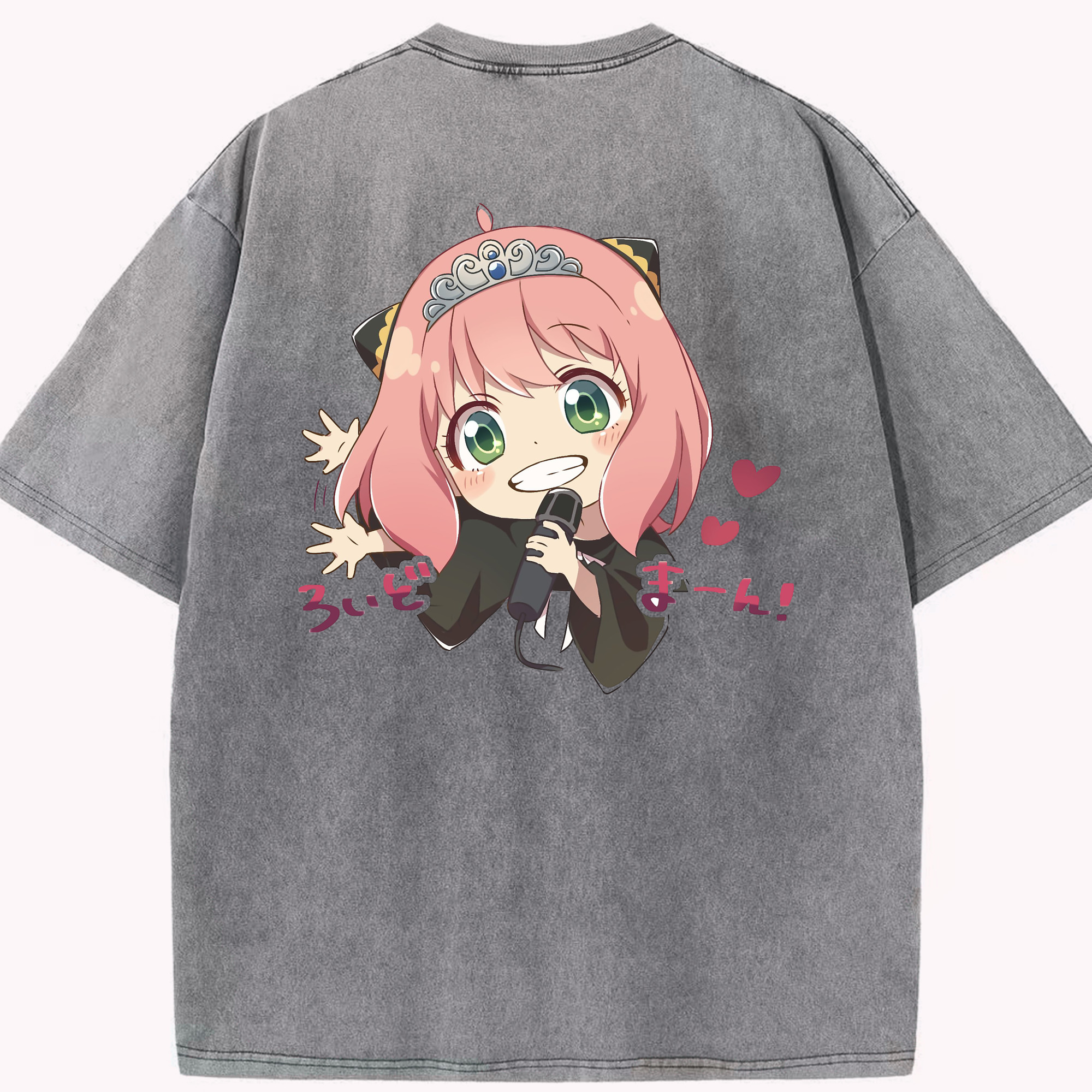 （画像用） SPY×FAMILY间谍家家酒 綿100% ヴィンテージ風 半袖Tシャツ（背面プリント）
