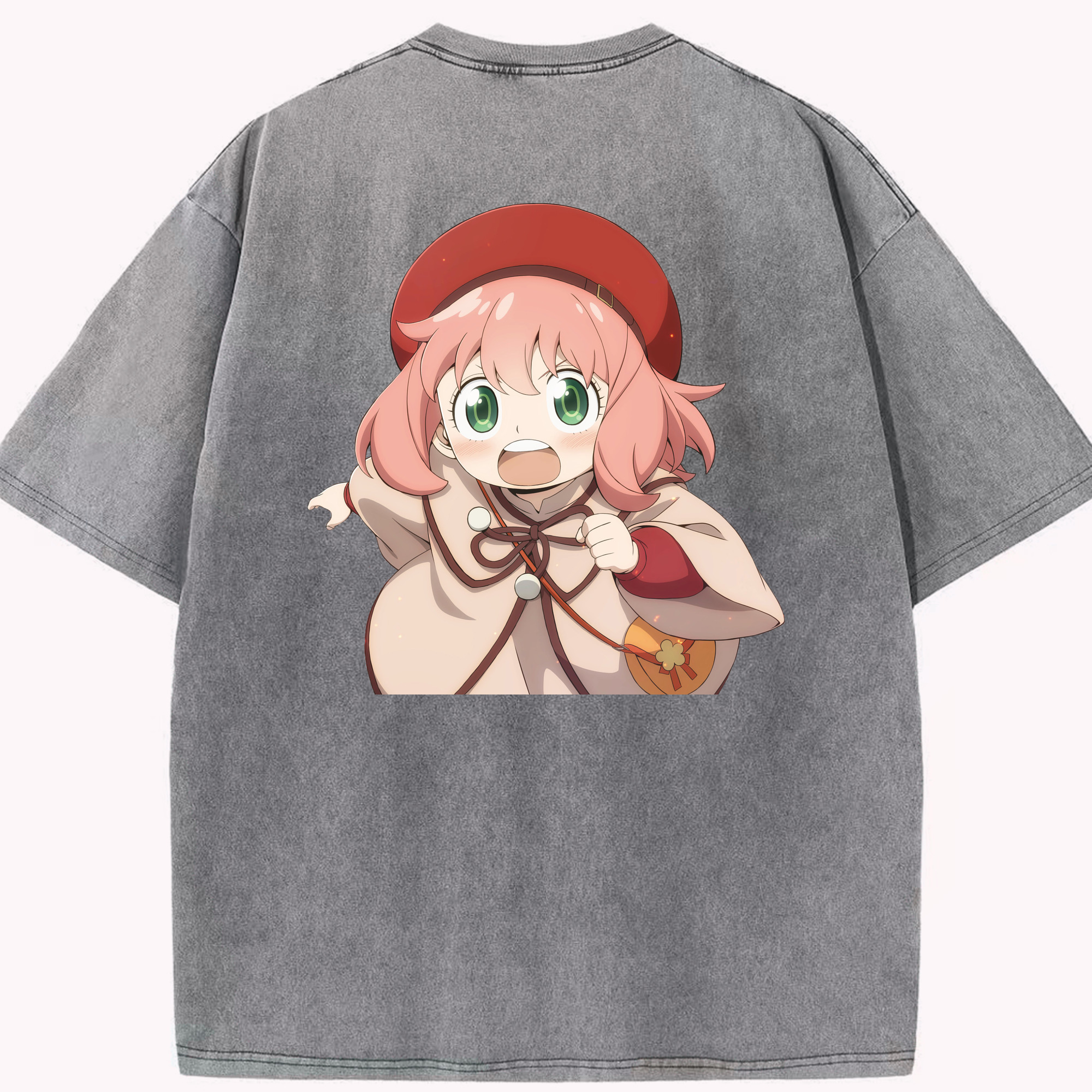 （画像用） SPY×FAMILY间谍家家酒 綿100% ヴィンテージ風 半袖Tシャツ（背面プリント）