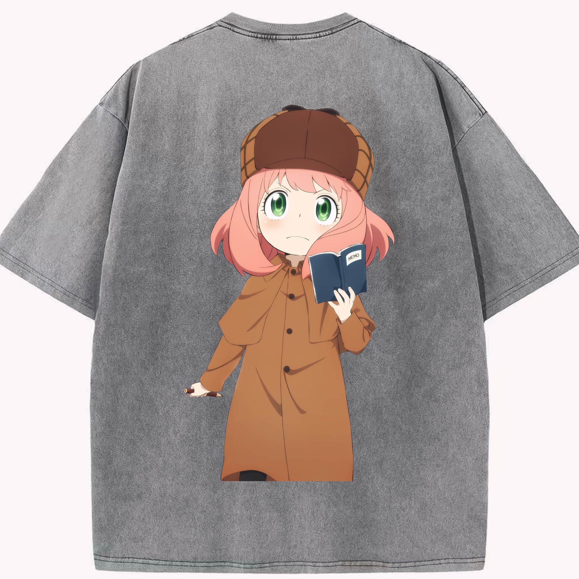 （画像用） SPY×FAMILY间谍家家酒 綿100% ヴィンテージ風 半袖Tシャツ（背面プリント）