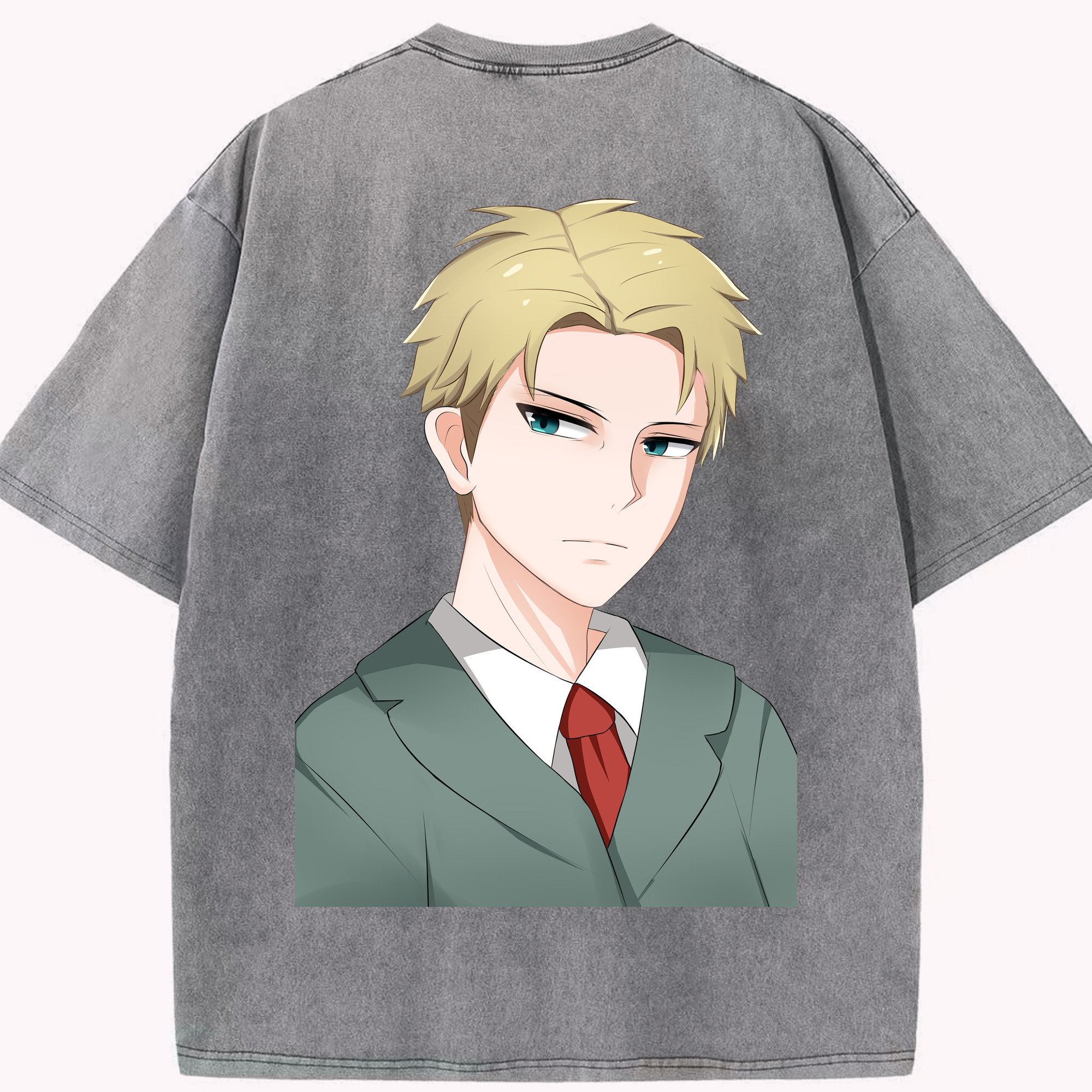 （画像用） SPY×FAMILY间谍家家酒 綿100% ヴィンテージ風 半袖Tシャツ（背面プリント）