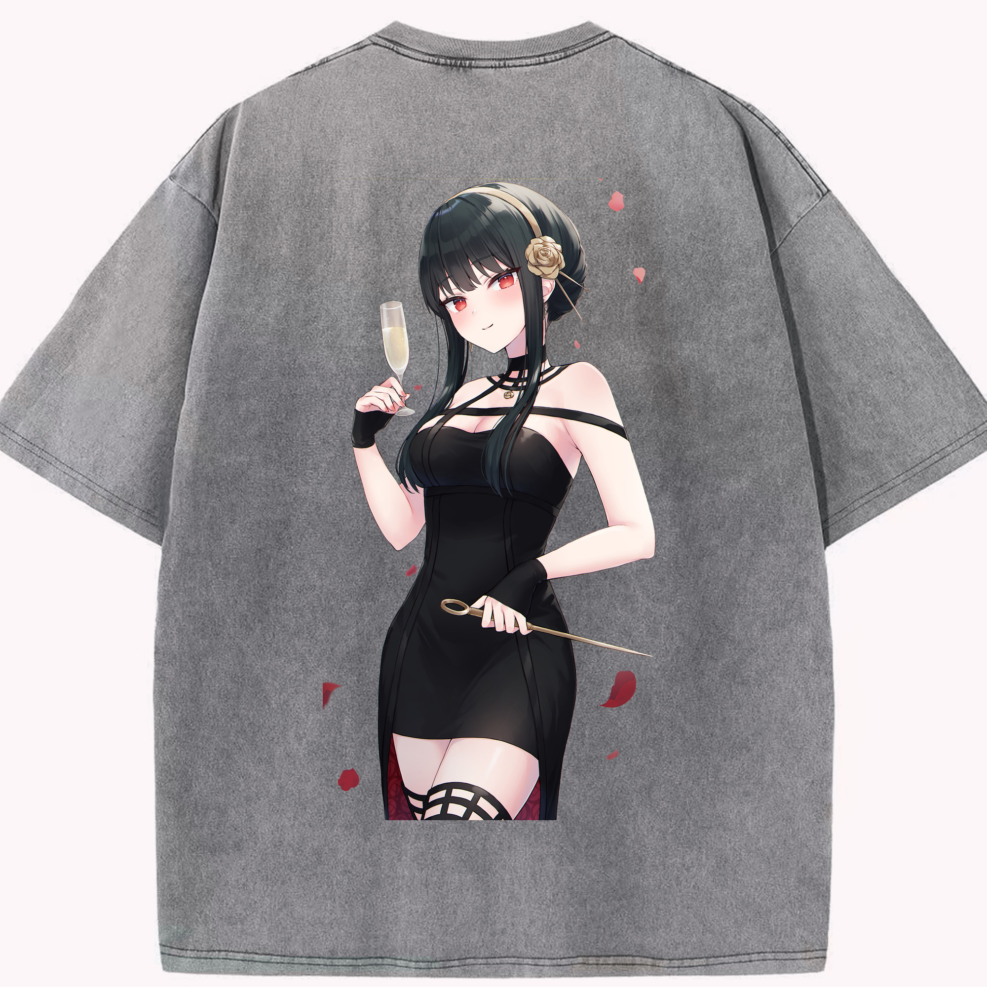 （画像用） SPY×FAMILY间谍家家酒 綿100% ヴィンテージ風 半袖Tシャツ（背面プリント）