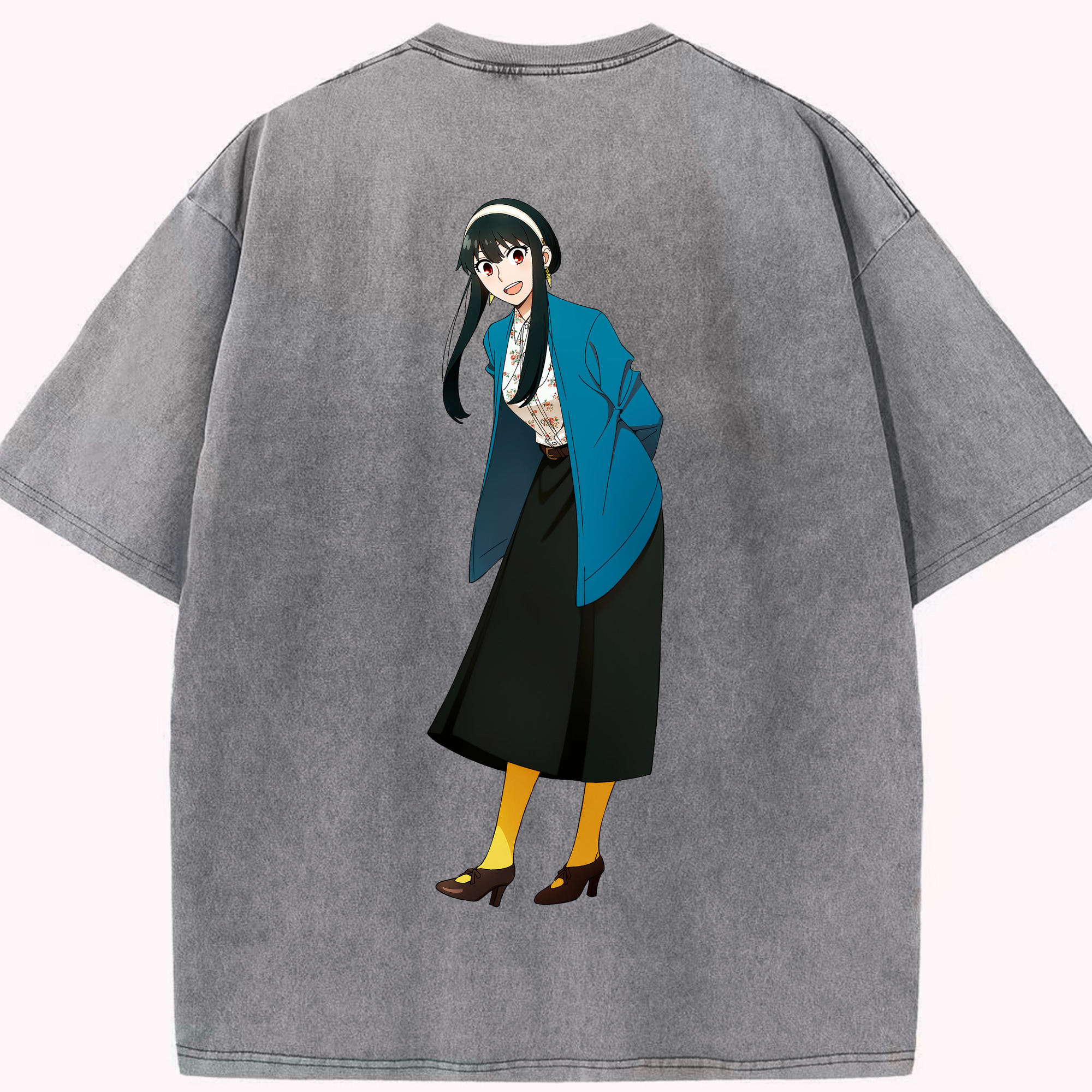（画像用） SPY×FAMILY间谍家家酒 綿100% ヴィンテージ風 半袖Tシャツ（背面プリント）