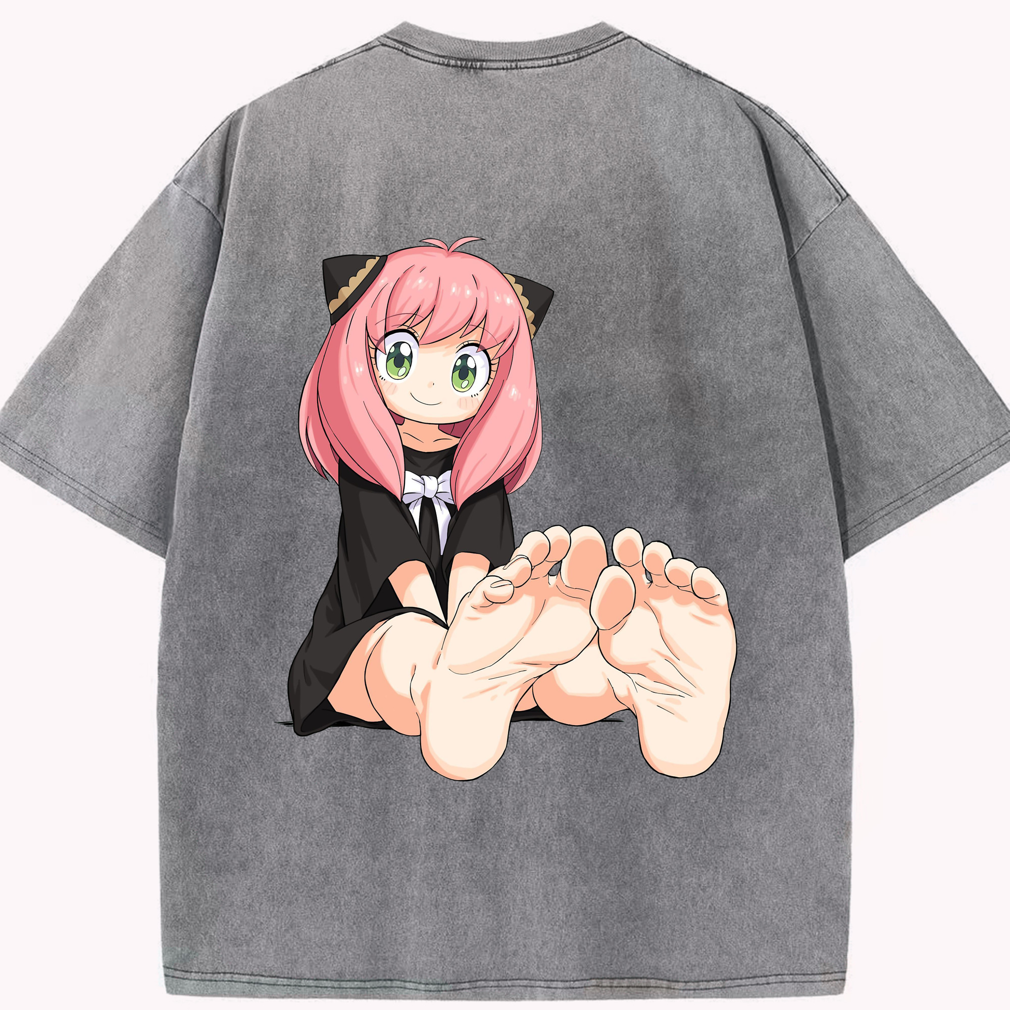 （画像用） SPY×FAMILY间谍家家酒 綿100% ヴィンテージ風 半袖Tシャツ（背面プリント）