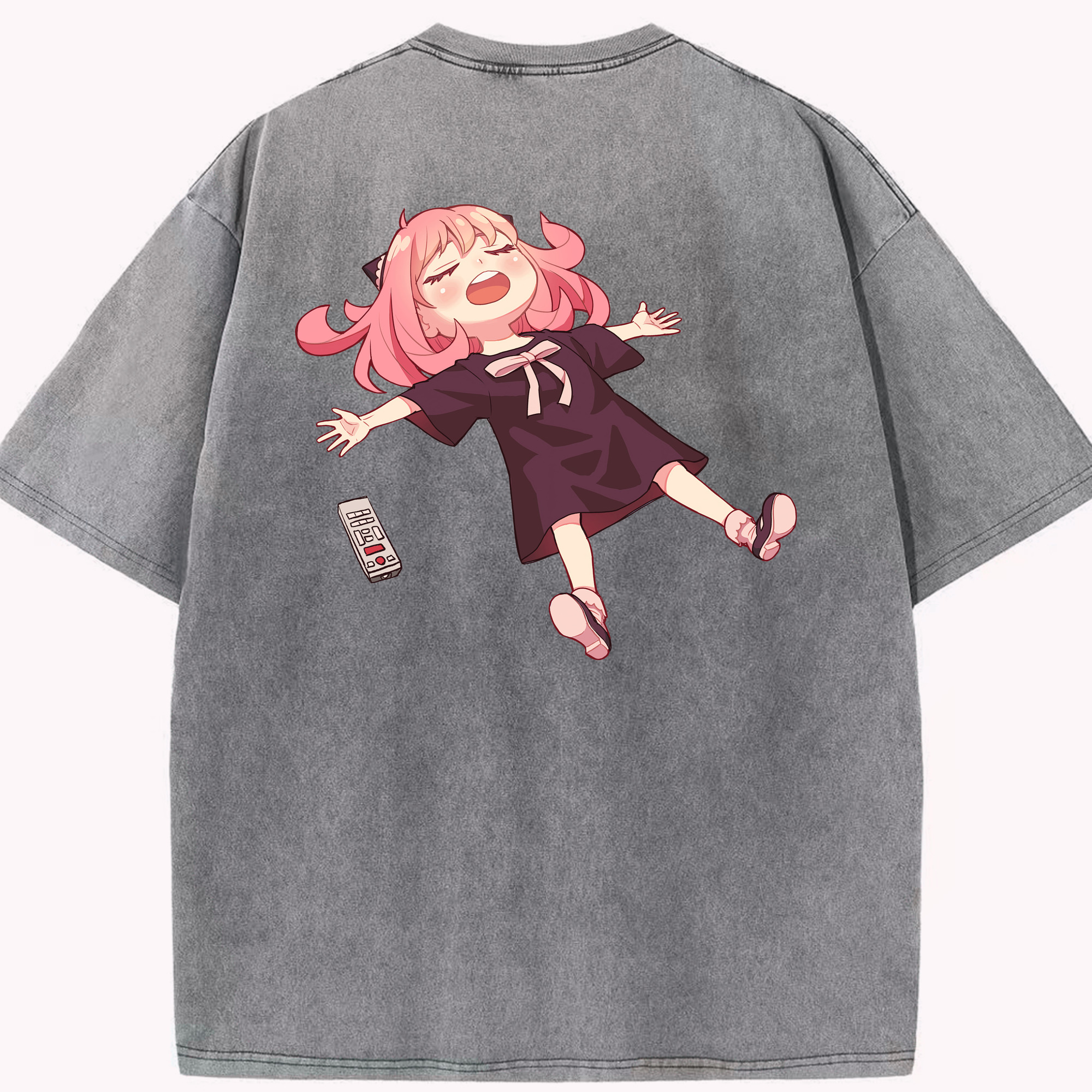 （画像用） SPY×FAMILY间谍家家酒 綿100% ヴィンテージ風 半袖Tシャツ（背面プリント）