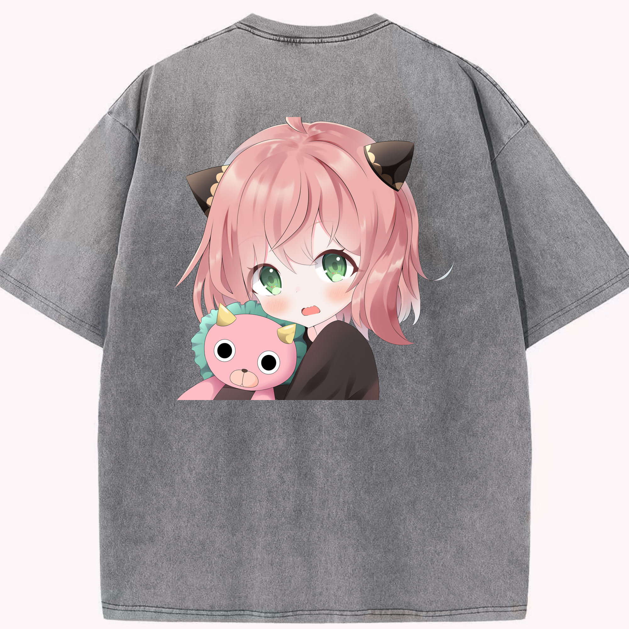 （画像用） SPY×FAMILY间谍家家酒 綿100% ヴィンテージ風 半袖Tシャツ（背面プリント）