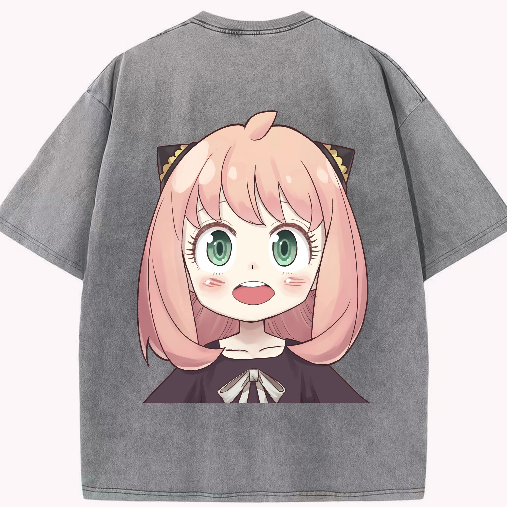 （画像用） SPY×FAMILY间谍家家酒 綿100% ヴィンテージ風 半袖Tシャツ（背面プリント）
