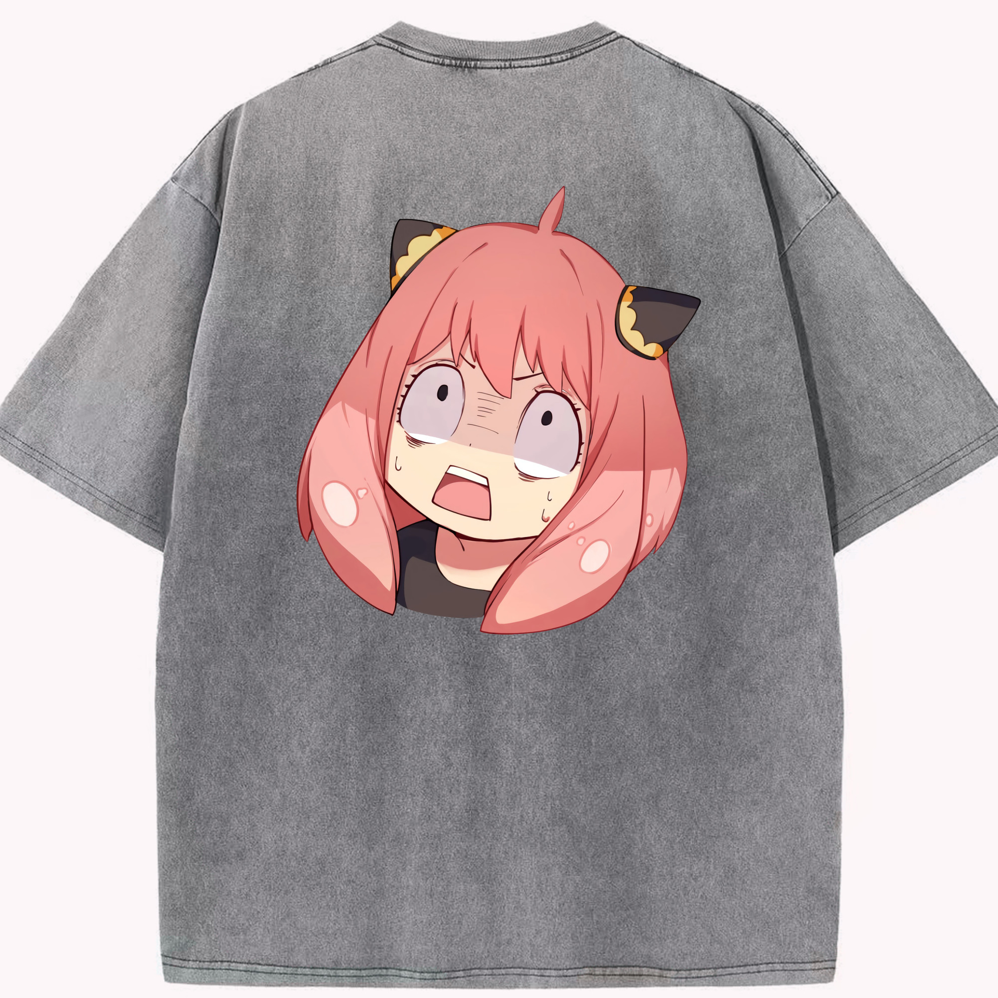 （画像用） SPY×FAMILY间谍家家酒 綿100% ヴィンテージ風 半袖Tシャツ（背面プリント）