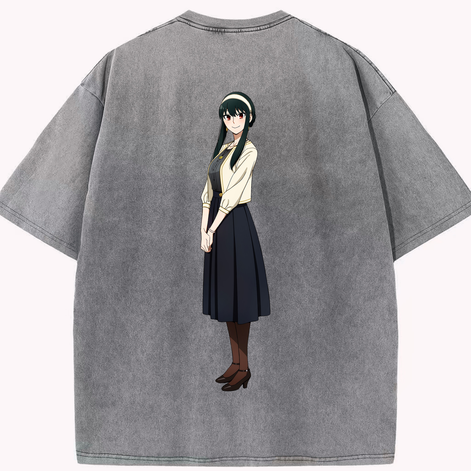 （画像用） SPY×FAMILY间谍家家酒 綿100% ヴィンテージ風 半袖Tシャツ（背面プリント）