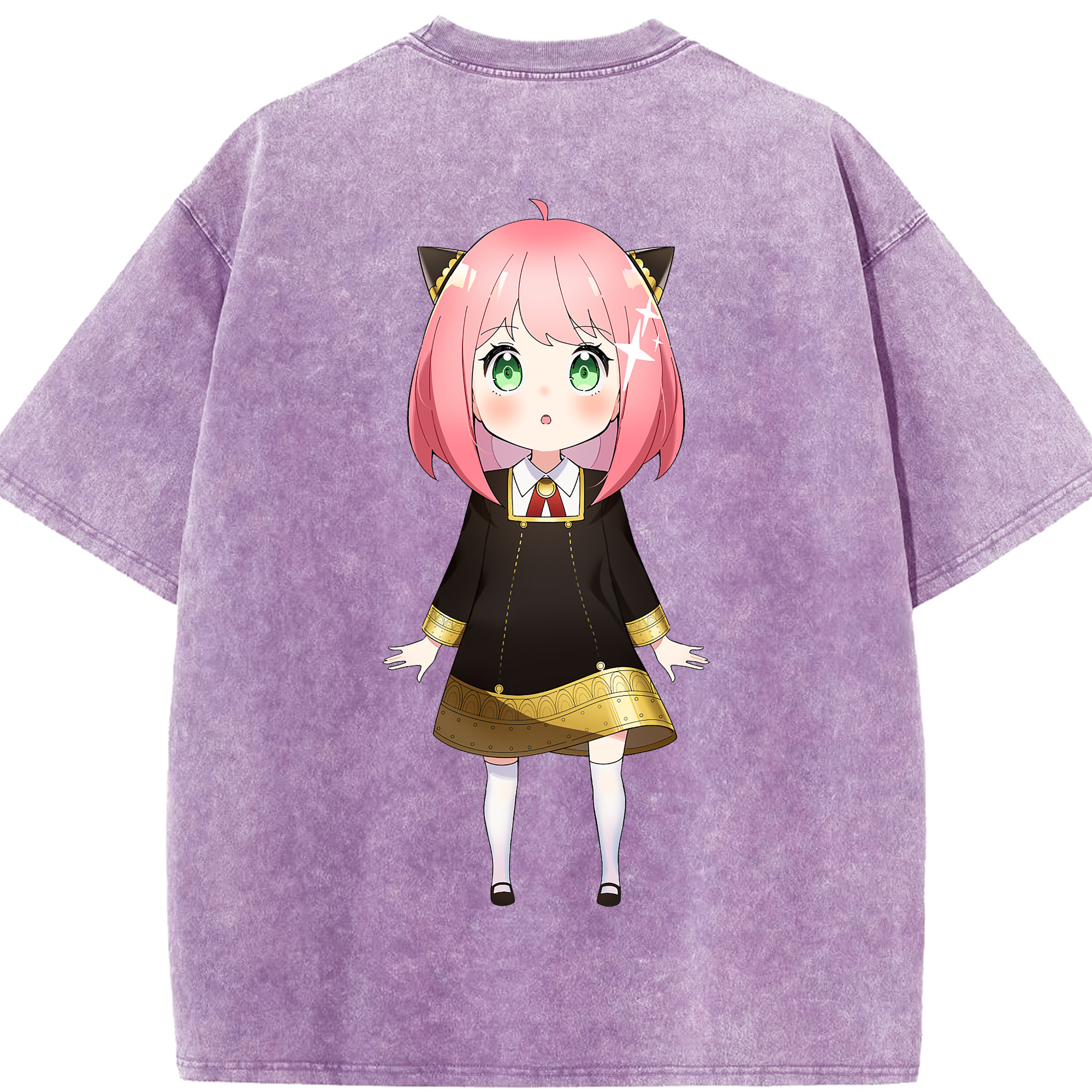 （画像用） SPY×FAMILY间谍家家酒 綿100% ヴィンテージ風 半袖Tシャツ（背面プリント）