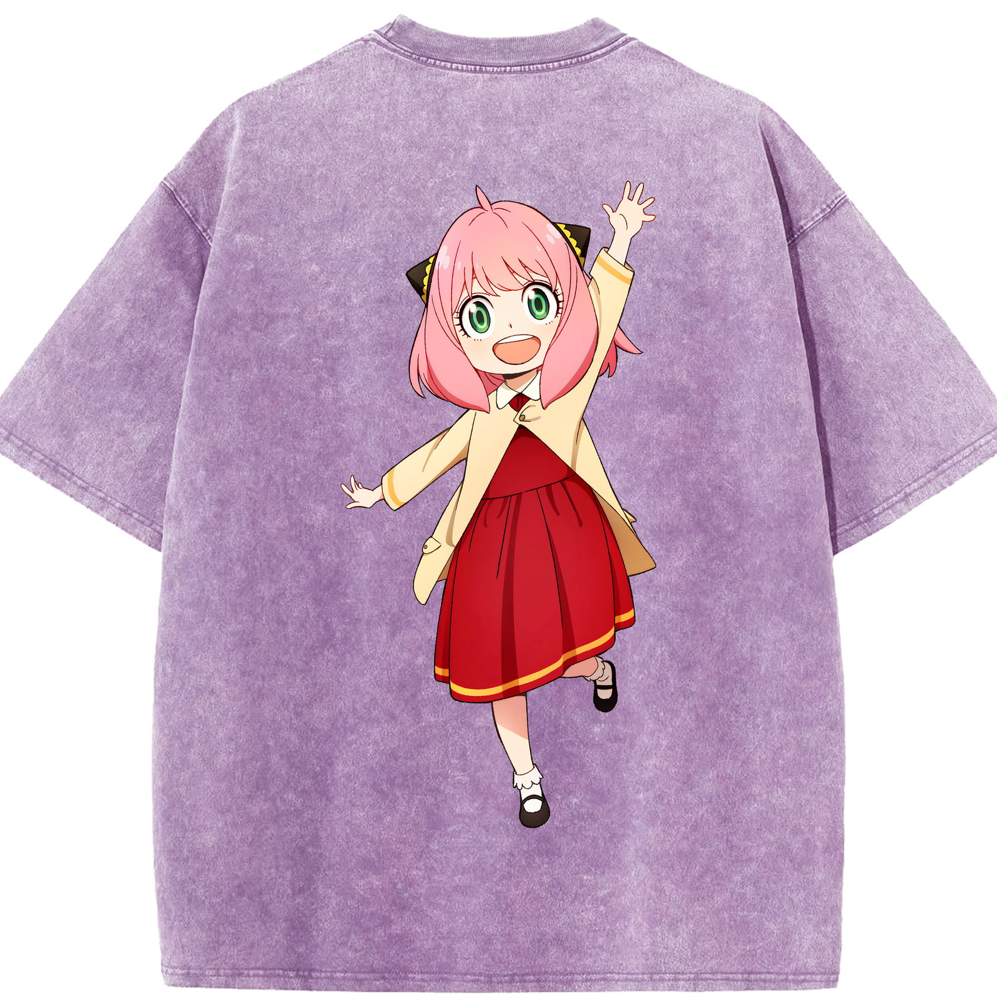 （画像用） SPY×FAMILY间谍家家酒 綿100% ヴィンテージ風 半袖Tシャツ（背面プリント）