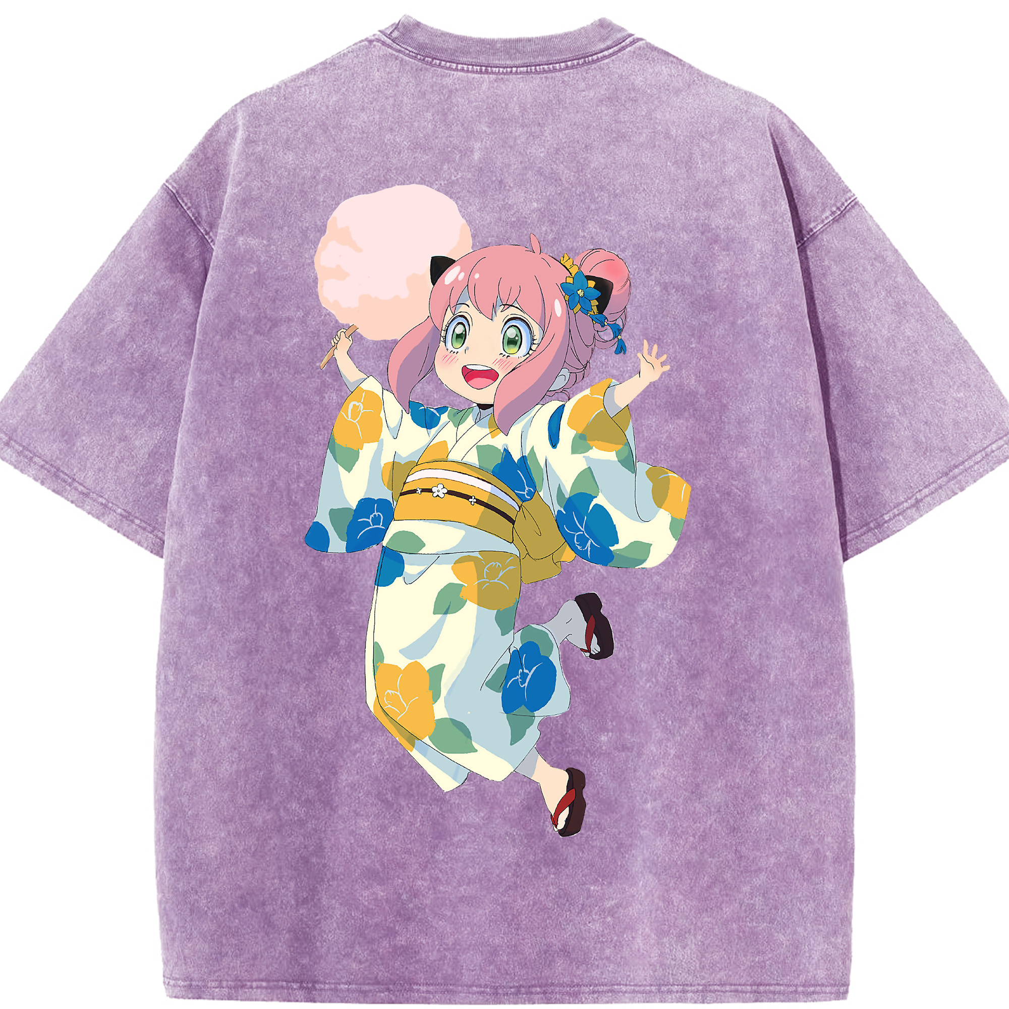 （画像用） SPY×FAMILY间谍家家酒 綿100% ヴィンテージ風 半袖Tシャツ（背面プリント）