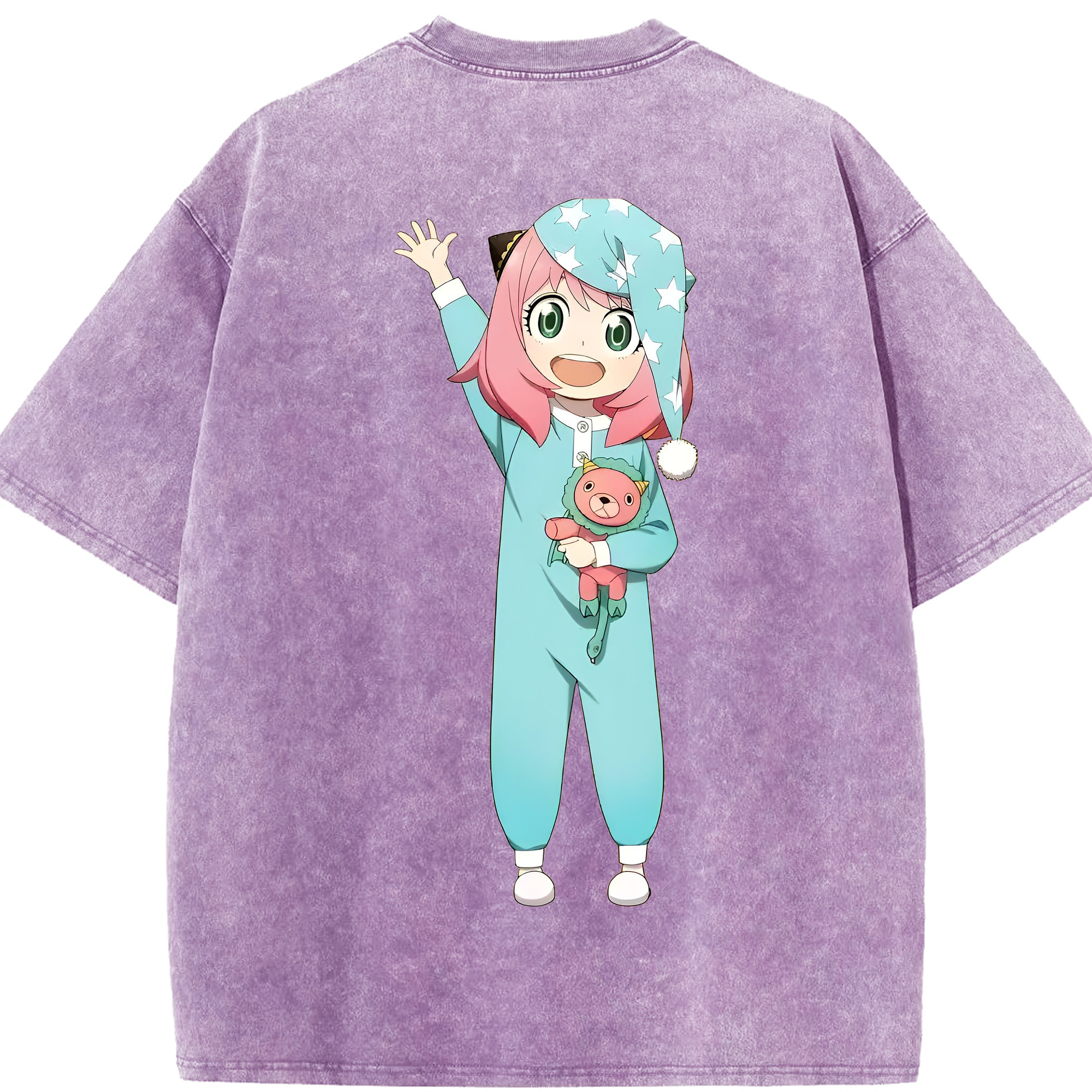 （画像用） SPY×FAMILY间谍家家酒 綿100% ヴィンテージ風 半袖Tシャツ（背面プリント）