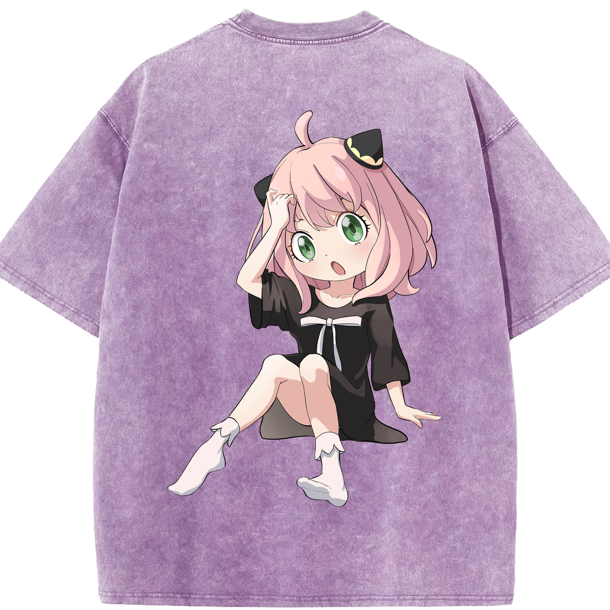 （画像用） SPY×FAMILY间谍家家酒 綿100% ヴィンテージ風 半袖Tシャツ（背面プリント）