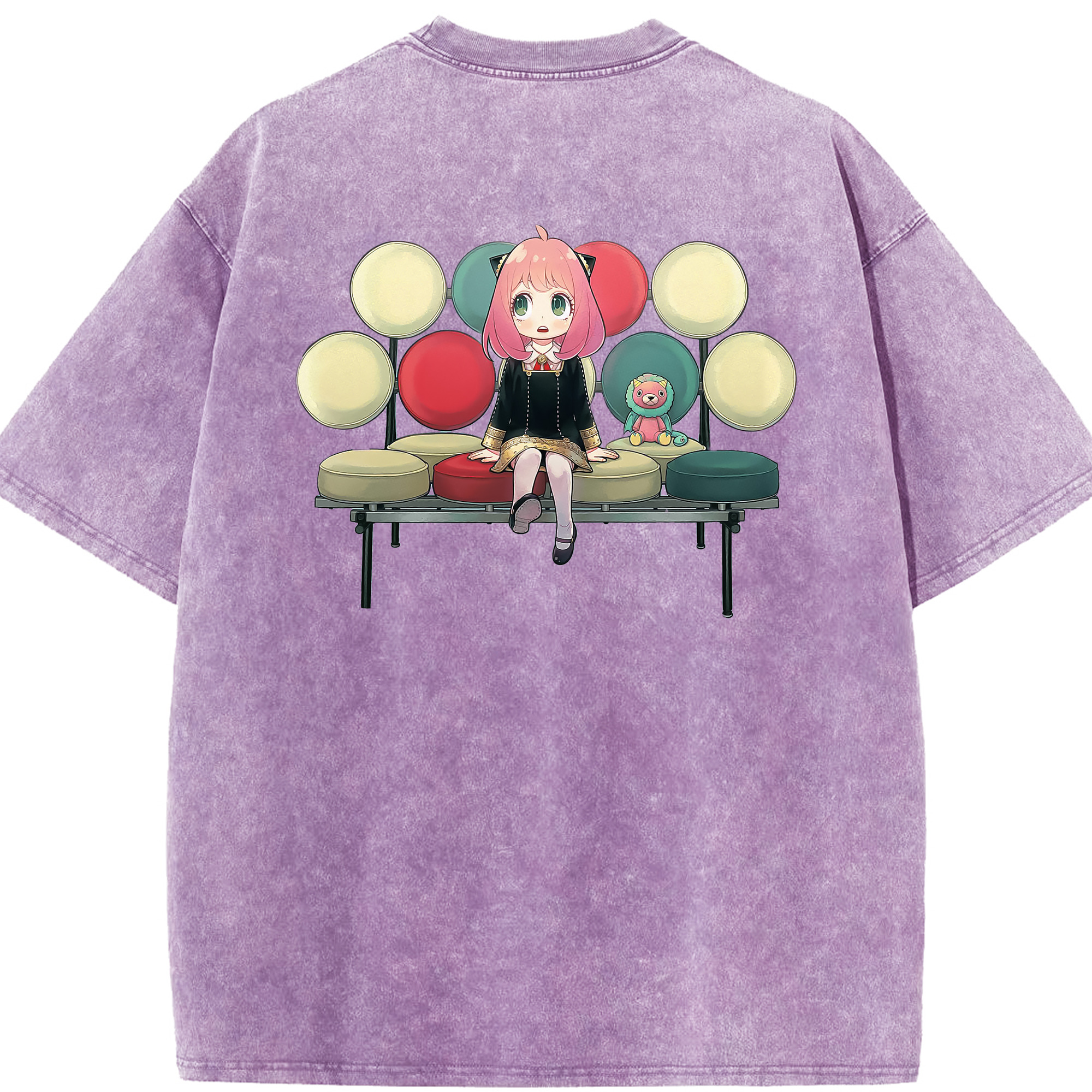 （画像用） SPY×FAMILY间谍家家酒 綿100% ヴィンテージ風 半袖Tシャツ（背面プリント）