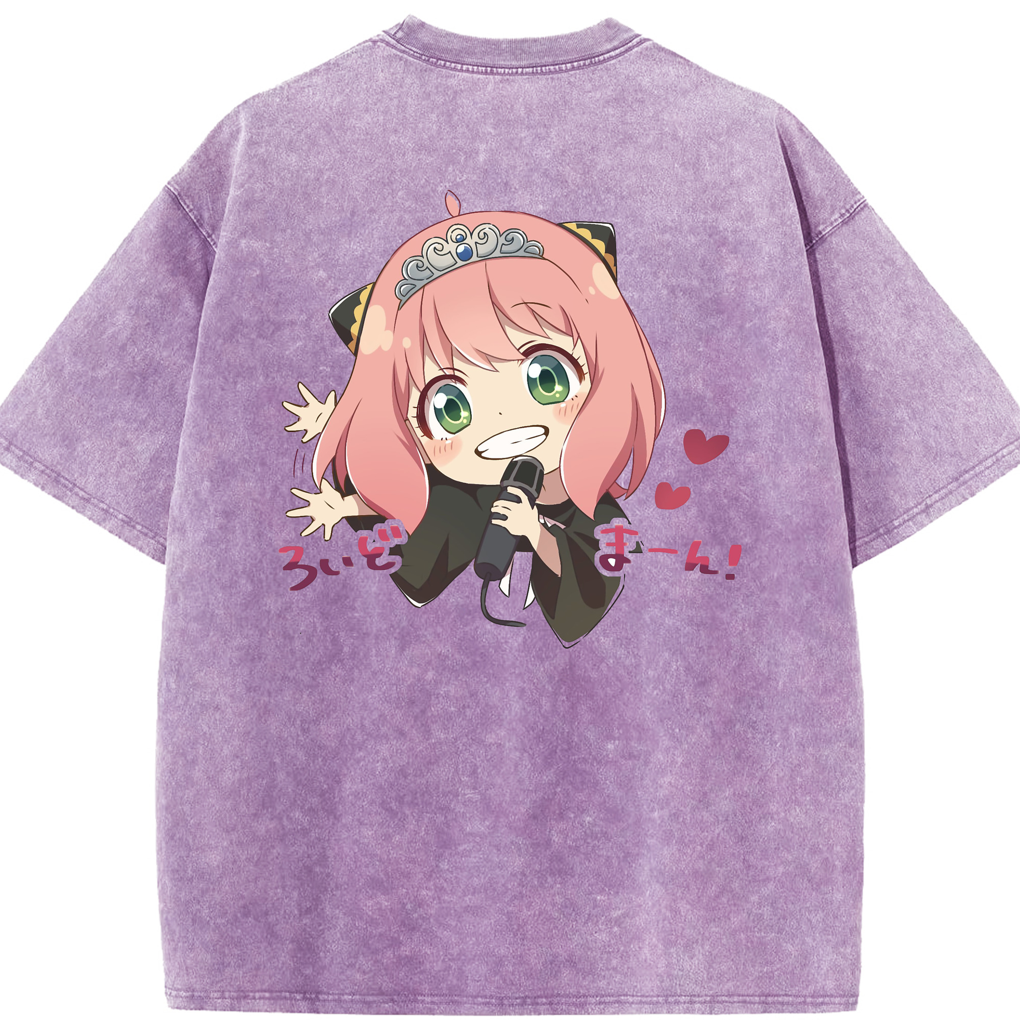 （画像用） SPY×FAMILY间谍家家酒 綿100% ヴィンテージ風 半袖Tシャツ（背面プリント）