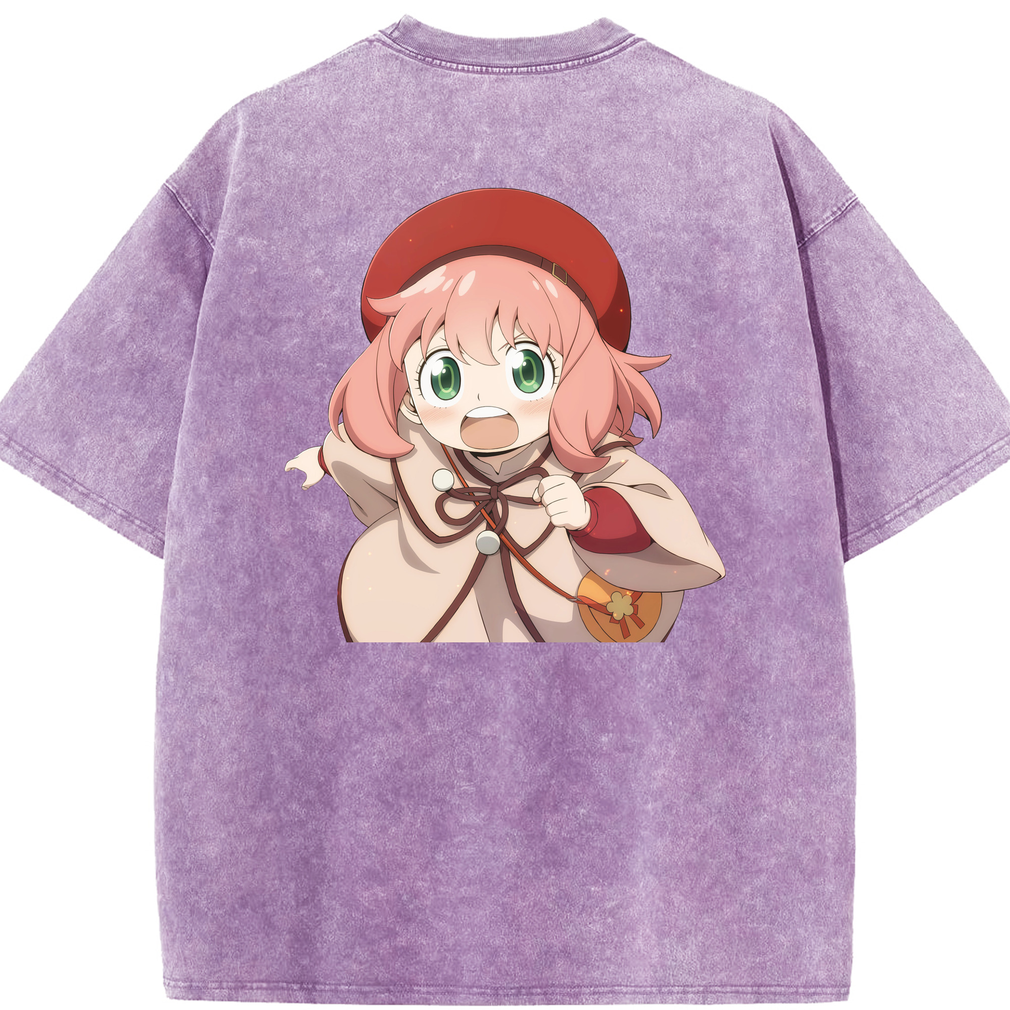 （画像用） SPY×FAMILY间谍家家酒 綿100% ヴィンテージ風 半袖Tシャツ（背面プリント）
