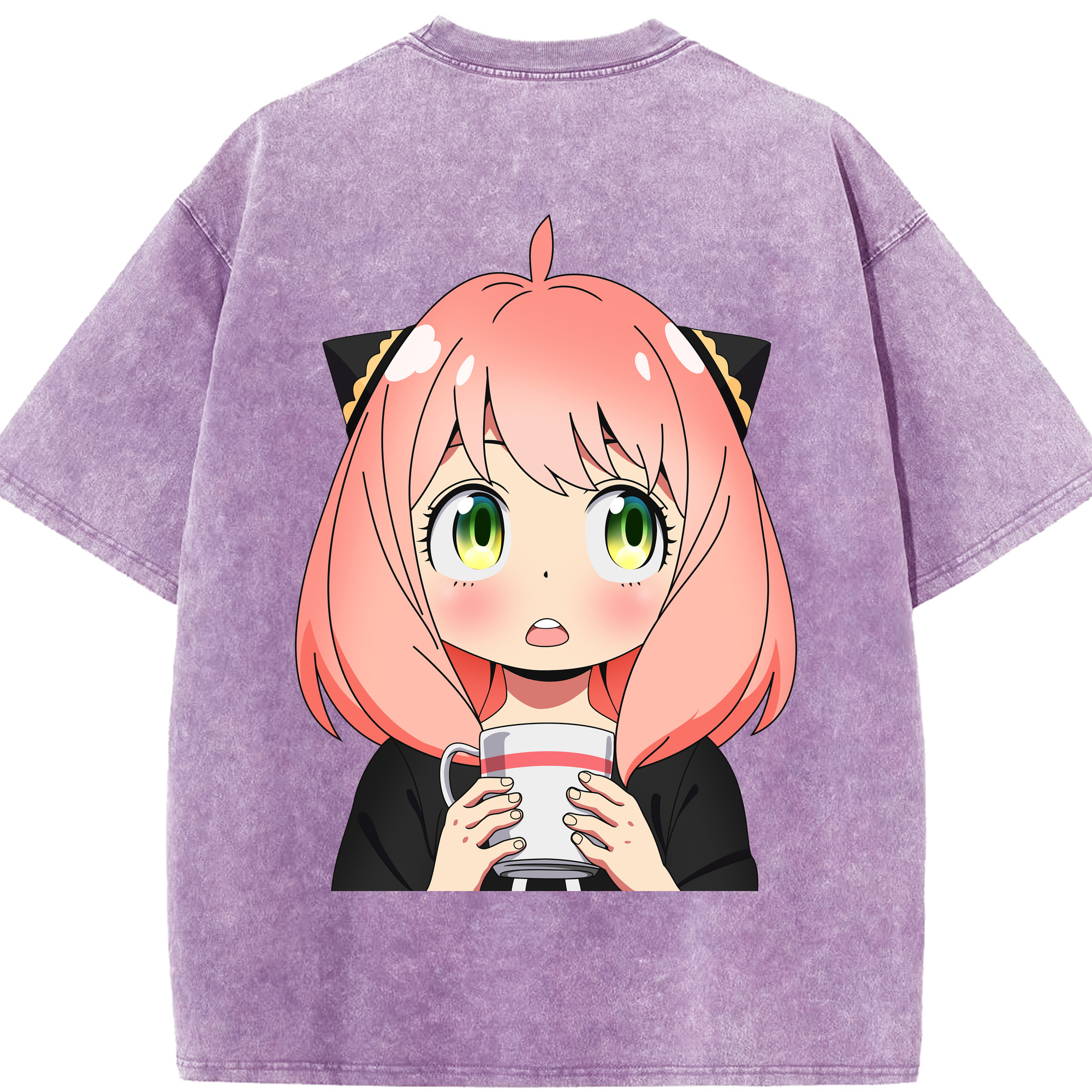 （画像用） SPY×FAMILY间谍家家酒 綿100% ヴィンテージ風 半袖Tシャツ（背面プリント）