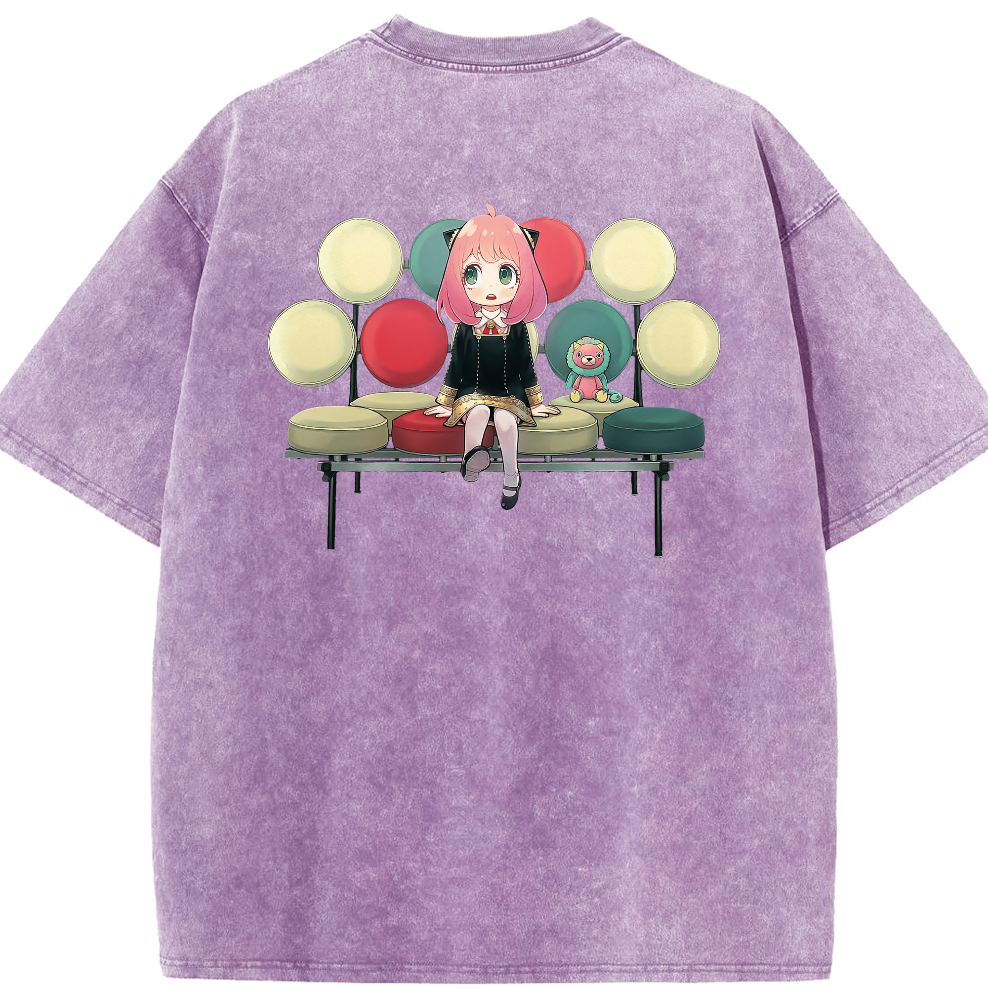 （画像用） SPY×FAMILY间谍家家酒 綿100% ヴィンテージ風 半袖Tシャツ（背面プリント）
