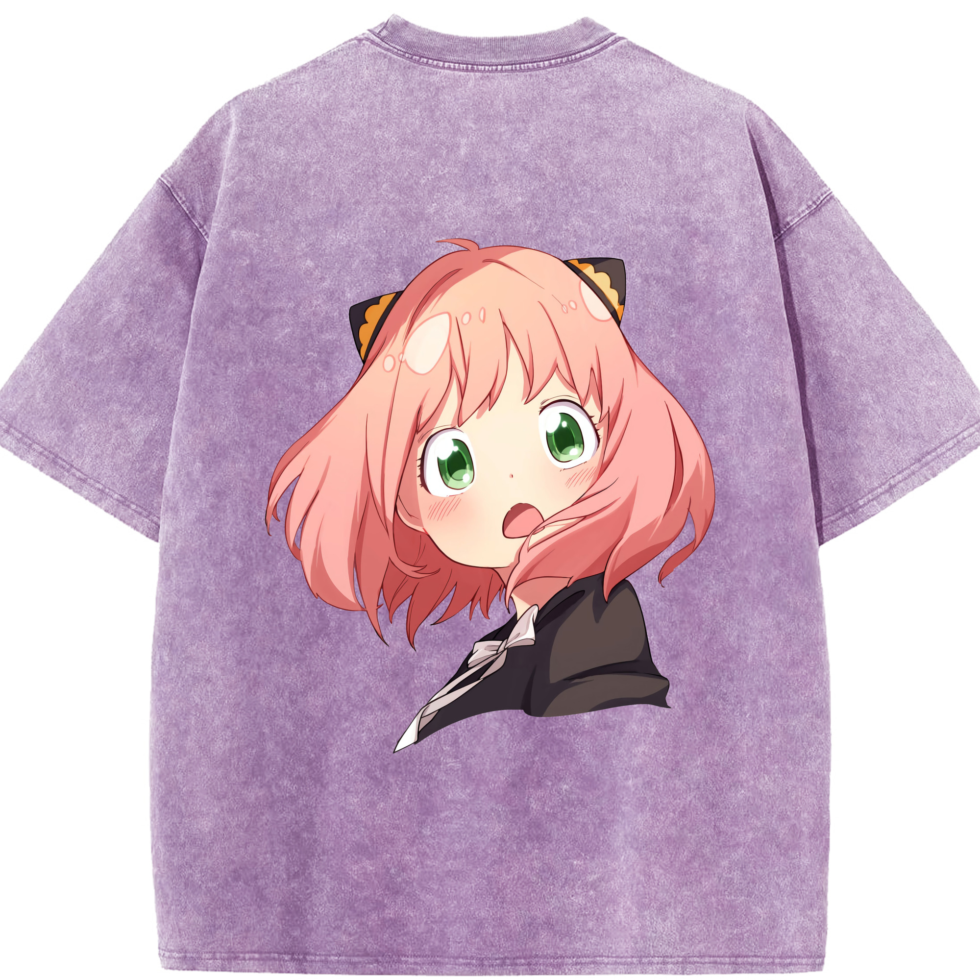 （画像用） SPY×FAMILY间谍家家酒 綿100% ヴィンテージ風 半袖Tシャツ（背面プリント）