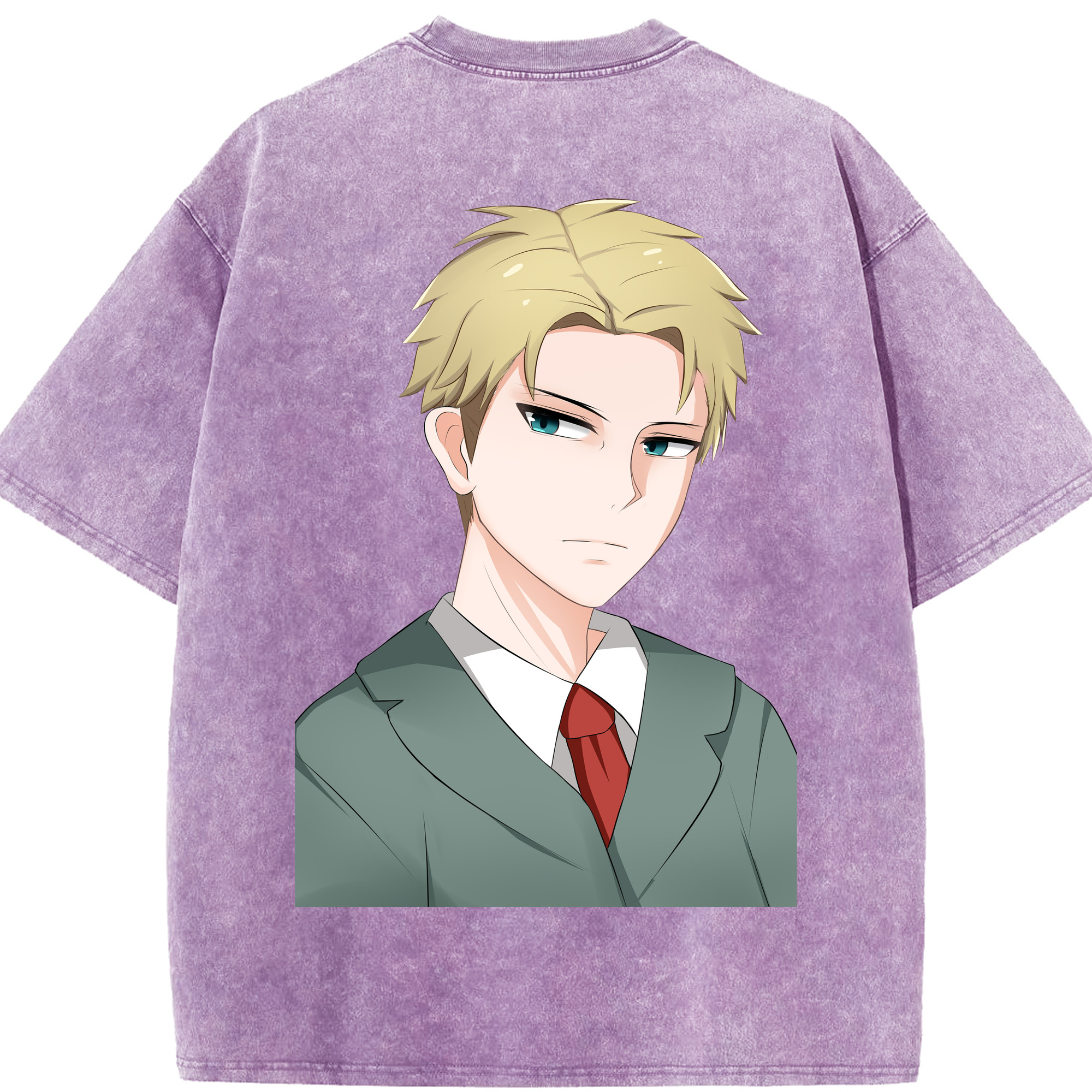 （画像用） SPY×FAMILY间谍家家酒 綿100% ヴィンテージ風 半袖Tシャツ（背面プリント）