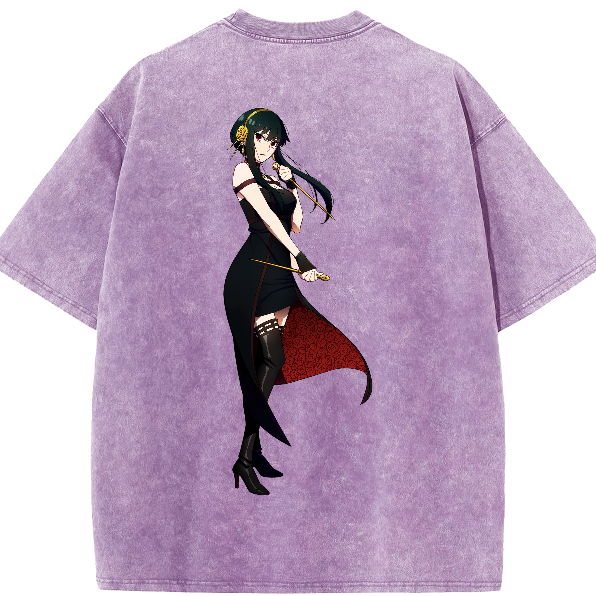 （画像用） SPY×FAMILY间谍家家酒 綿100% ヴィンテージ風 半袖Tシャツ（背面プリント）