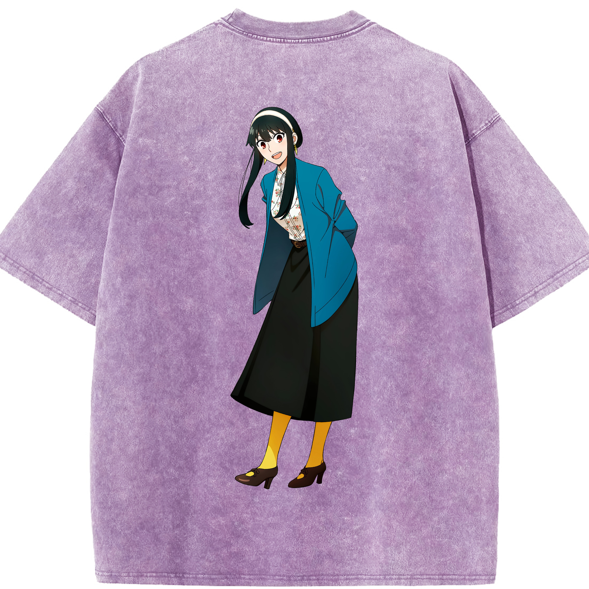 （画像用） SPY×FAMILY间谍家家酒 綿100% ヴィンテージ風 半袖Tシャツ（背面プリント）