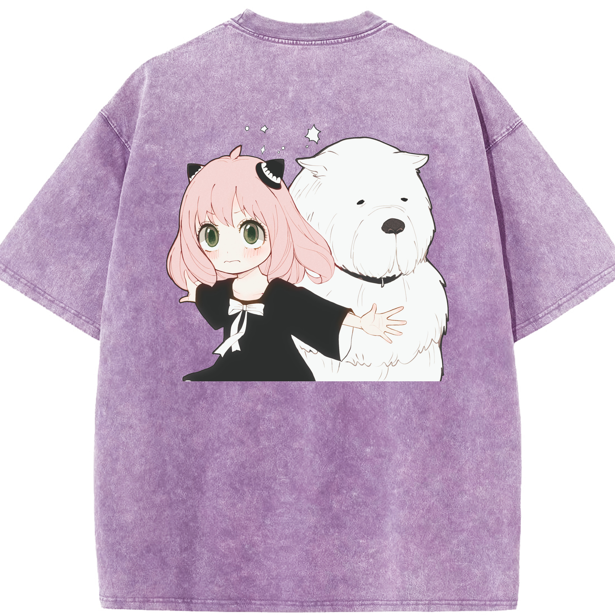 （画像用） SPY×FAMILY间谍家家酒 綿100% ヴィンテージ風 半袖Tシャツ（背面プリント）