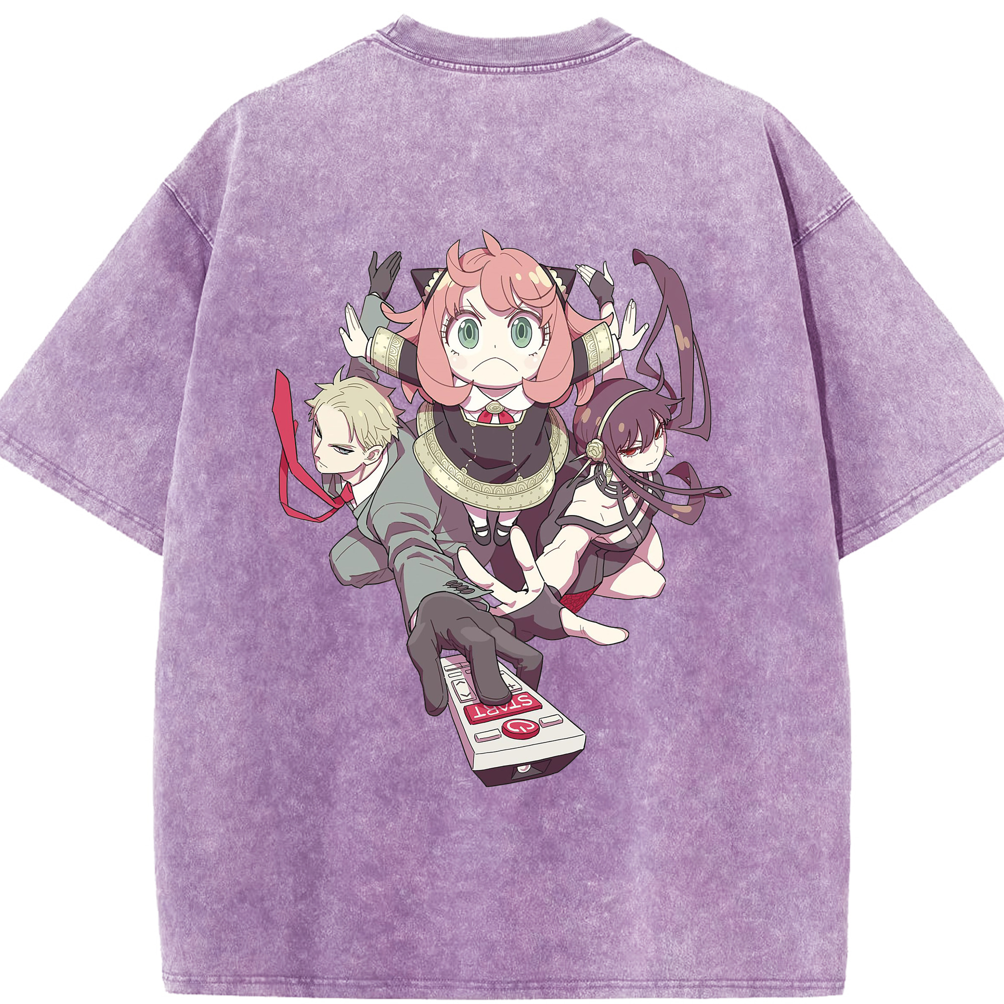 （画像用） SPY×FAMILY间谍家家酒 綿100% ヴィンテージ風 半袖Tシャツ（背面プリント）