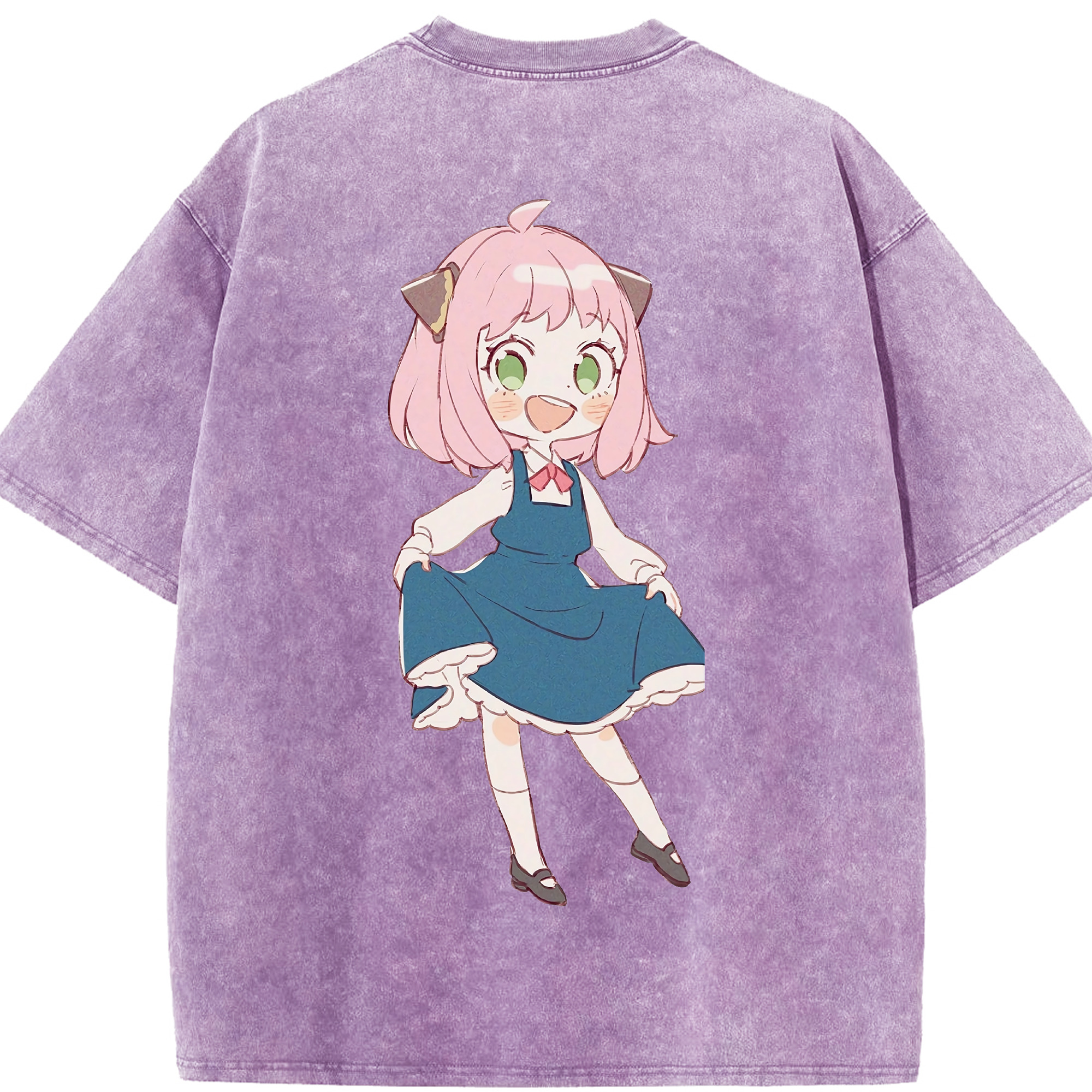 （画像用） SPY×FAMILY间谍家家酒 綿100% ヴィンテージ風 半袖Tシャツ（背面プリント）
