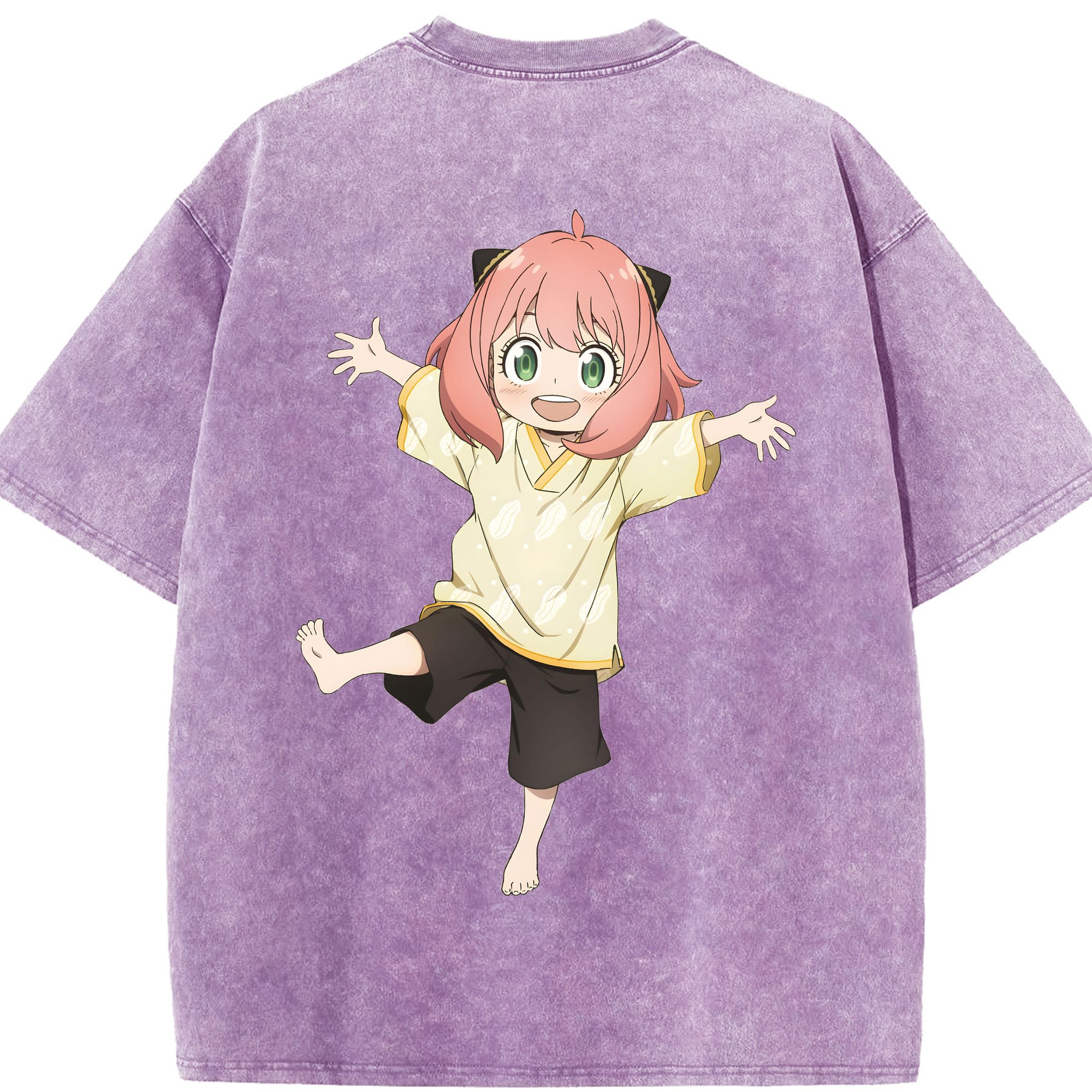 （画像用） SPY×FAMILY间谍家家酒 綿100% ヴィンテージ風 半袖Tシャツ（背面プリント）