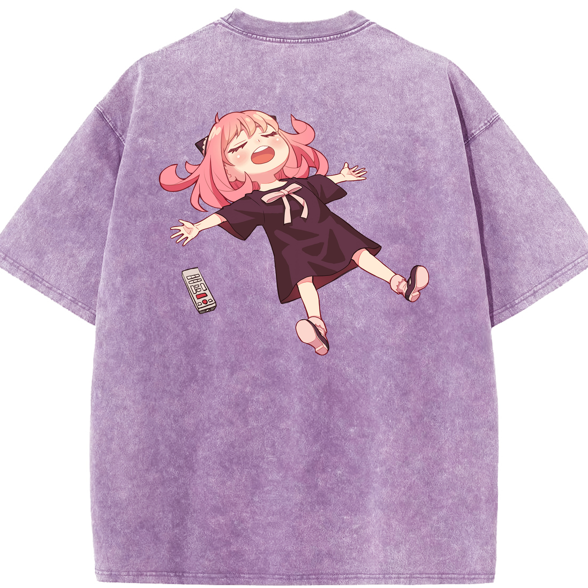 （画像用） SPY×FAMILY间谍家家酒 綿100% ヴィンテージ風 半袖Tシャツ（背面プリント）