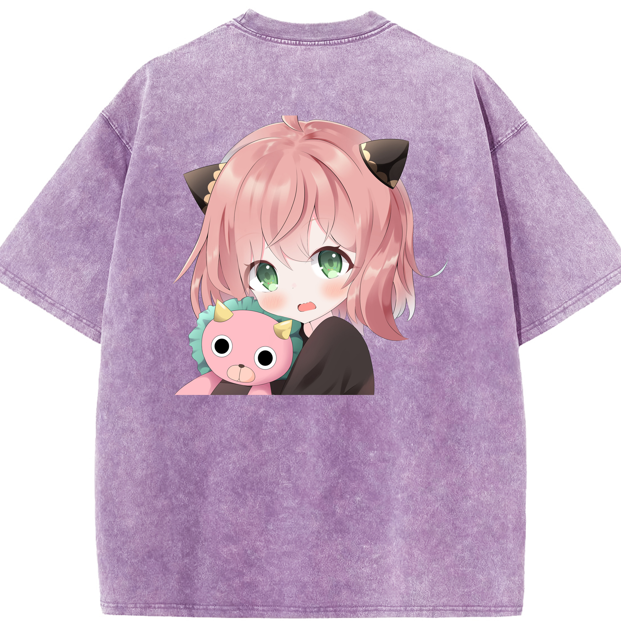 （画像用） SPY×FAMILY间谍家家酒 綿100% ヴィンテージ風 半袖Tシャツ（背面プリント）