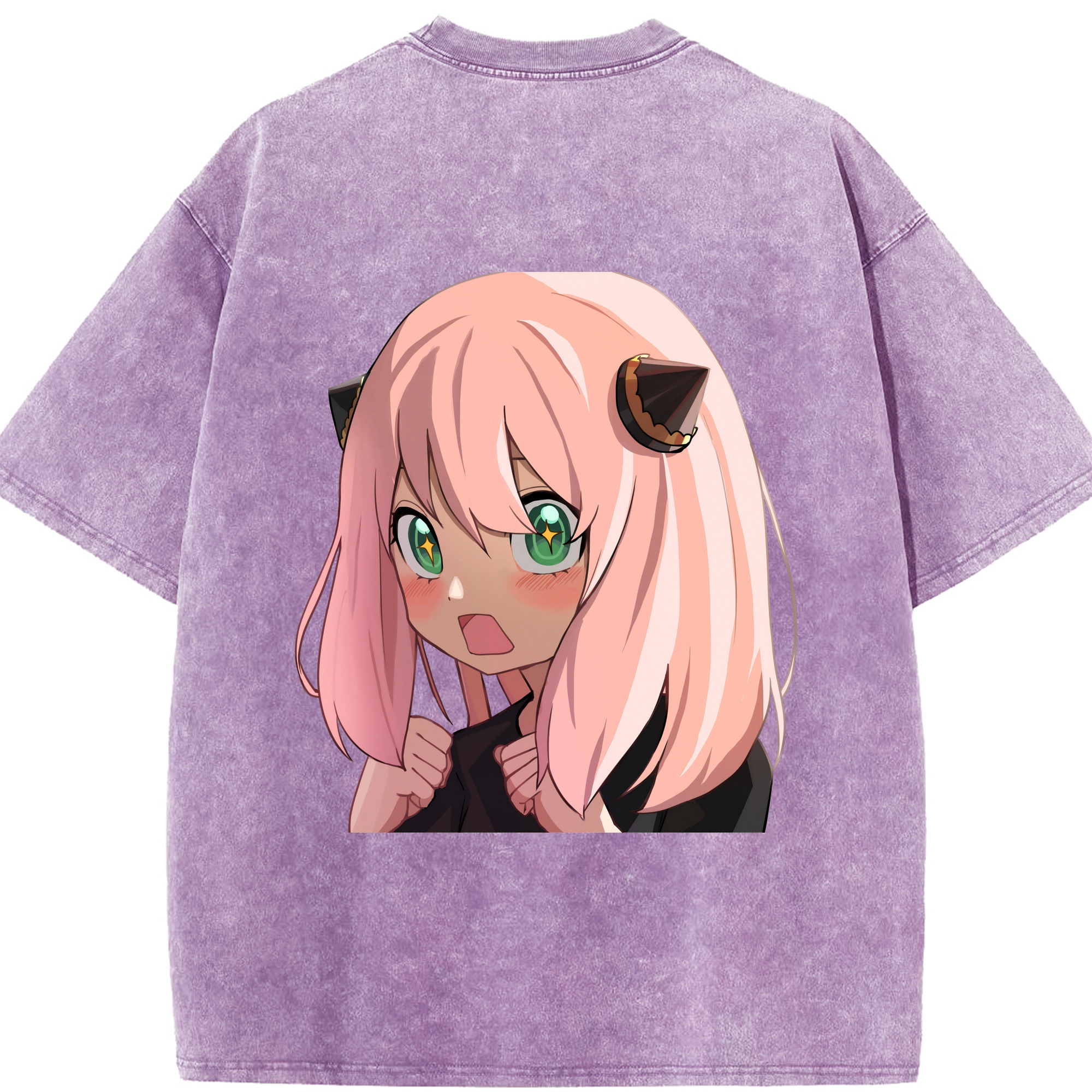 （画像用） SPY×FAMILY间谍家家酒 綿100% ヴィンテージ風 半袖Tシャツ（背面プリント）