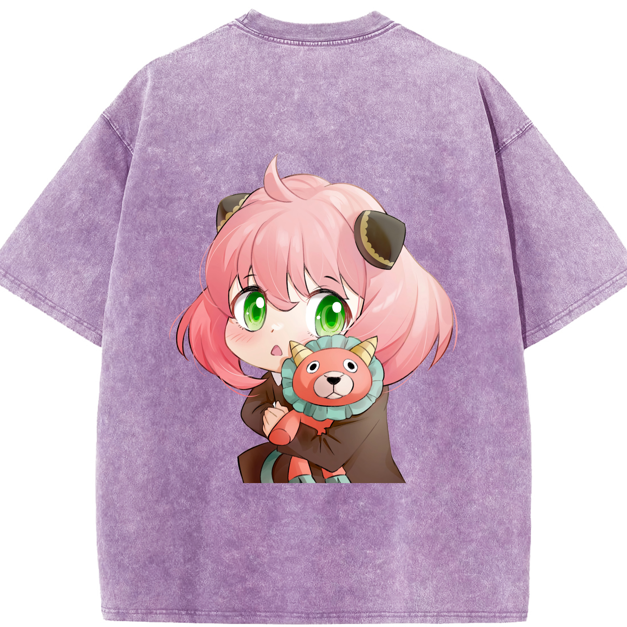 （画像用） SPY×FAMILY间谍家家酒 綿100% ヴィンテージ風 半袖Tシャツ（背面プリント）