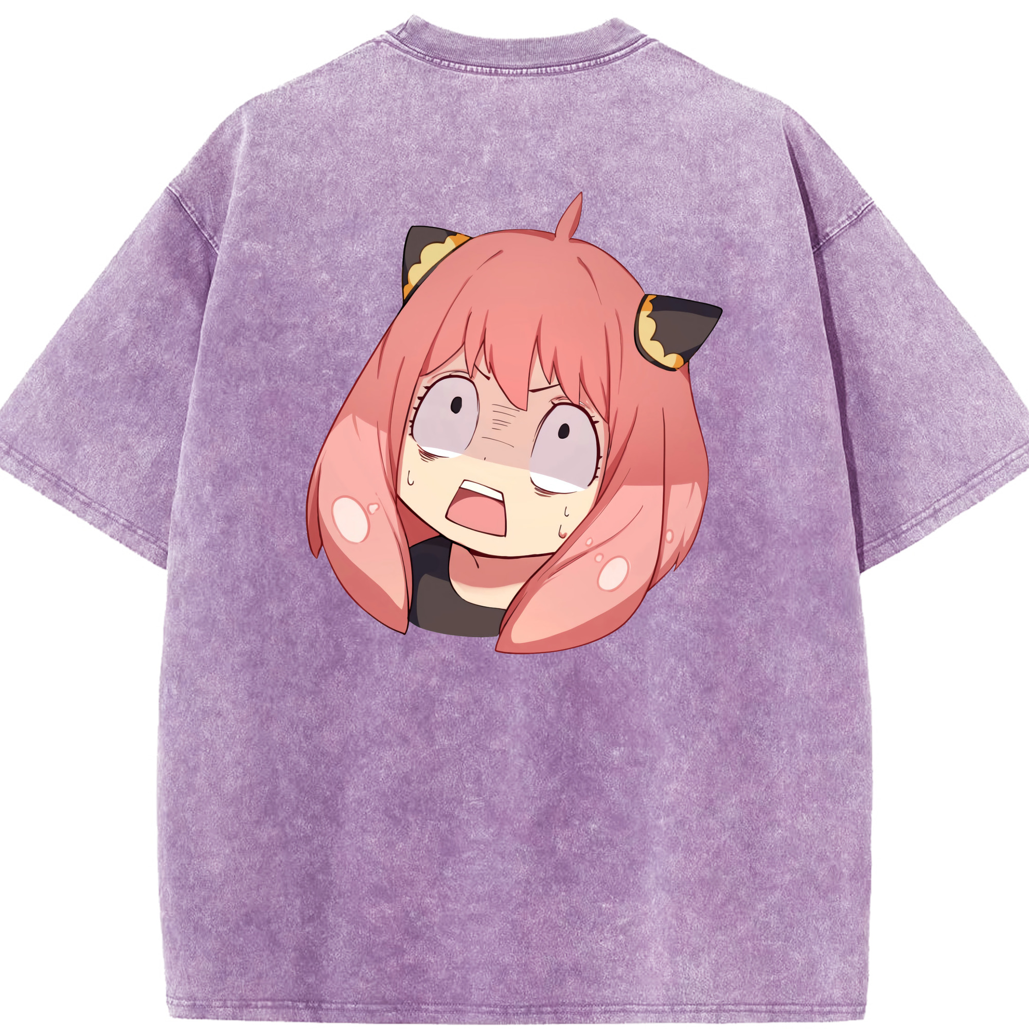 （画像用） SPY×FAMILY间谍家家酒 綿100% ヴィンテージ風 半袖Tシャツ（背面プリント）