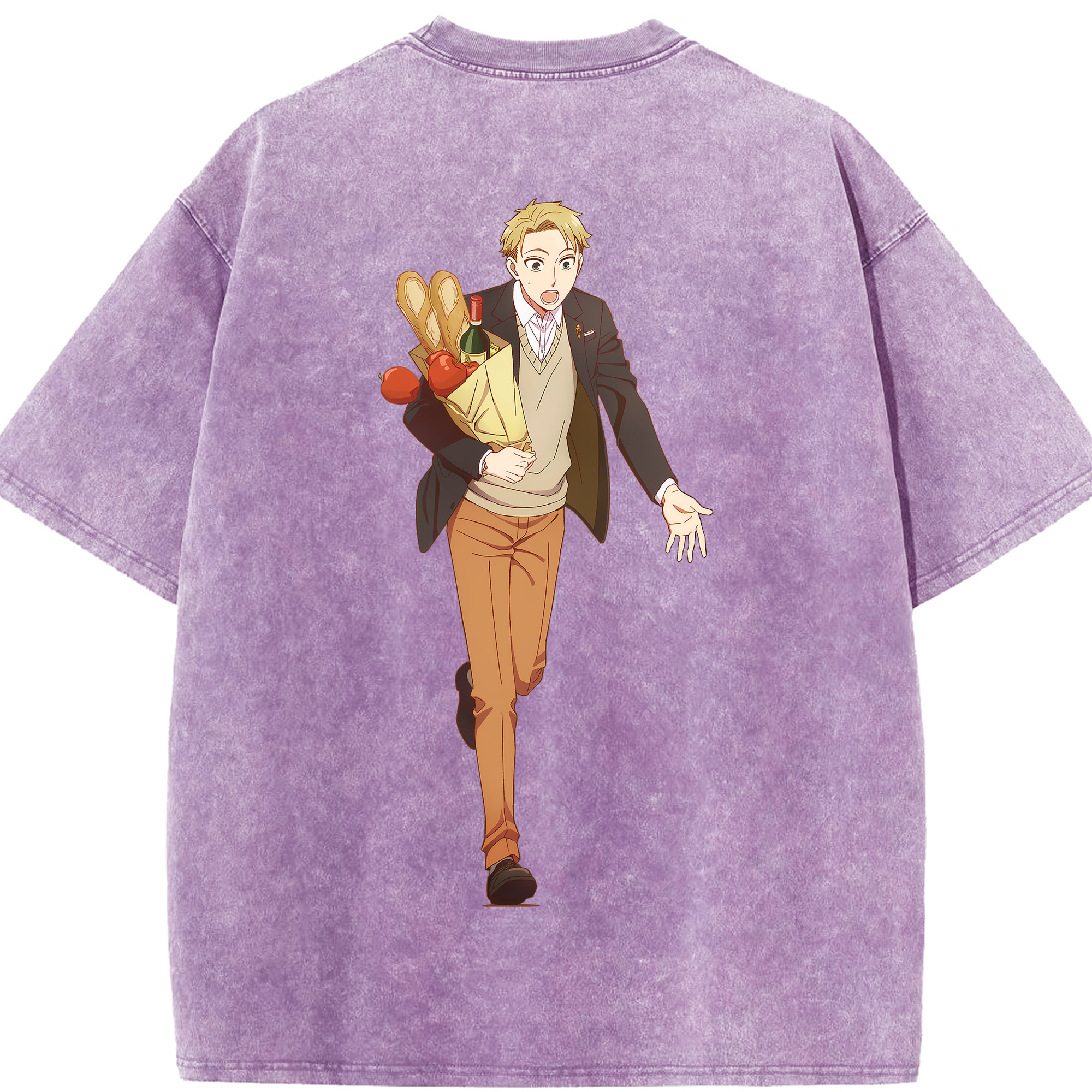 （画像用） SPY×FAMILY间谍家家酒 綿100% ヴィンテージ風 半袖Tシャツ（背面プリント）