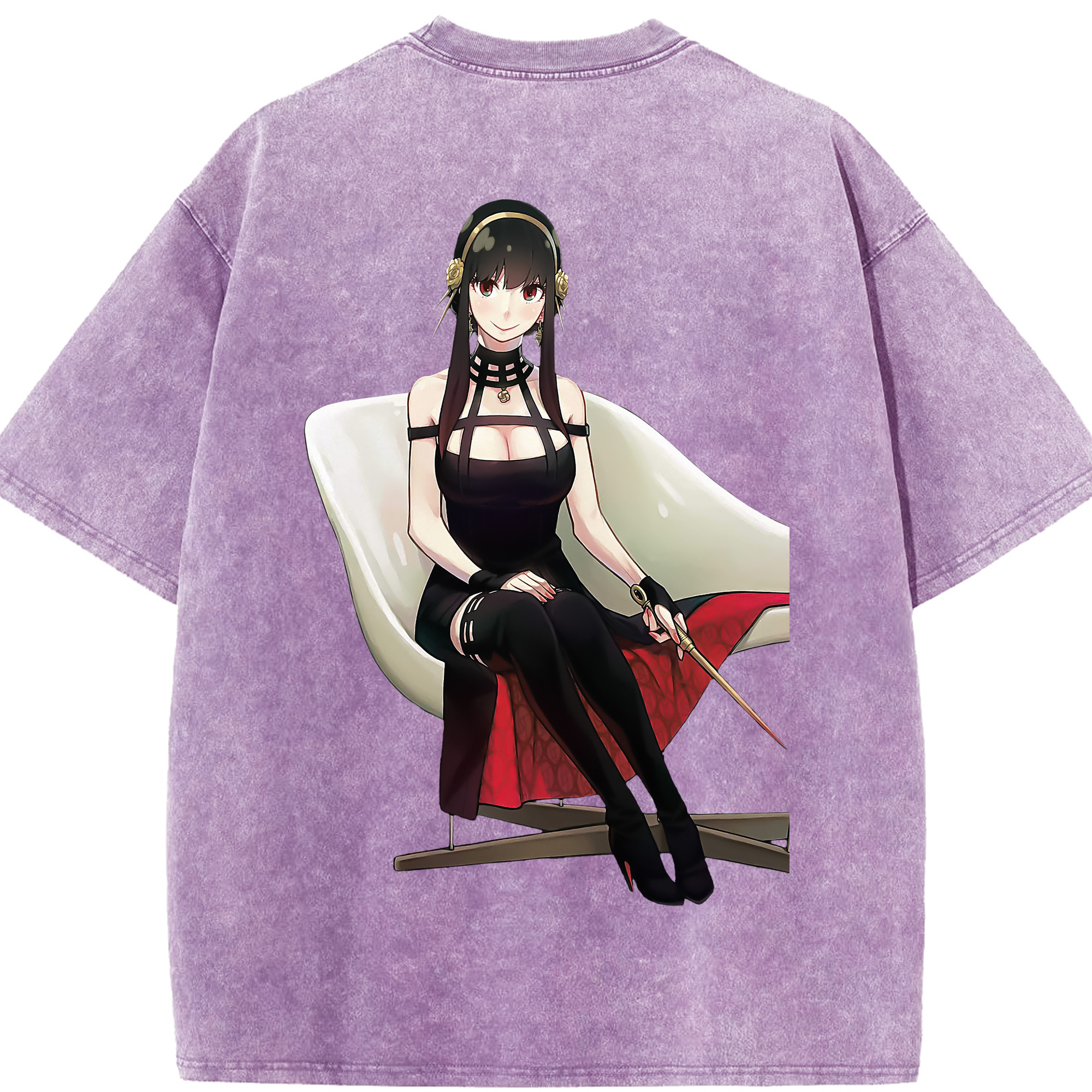 （画像用） SPY×FAMILY间谍家家酒 綿100% ヴィンテージ風 半袖Tシャツ（背面プリント）
