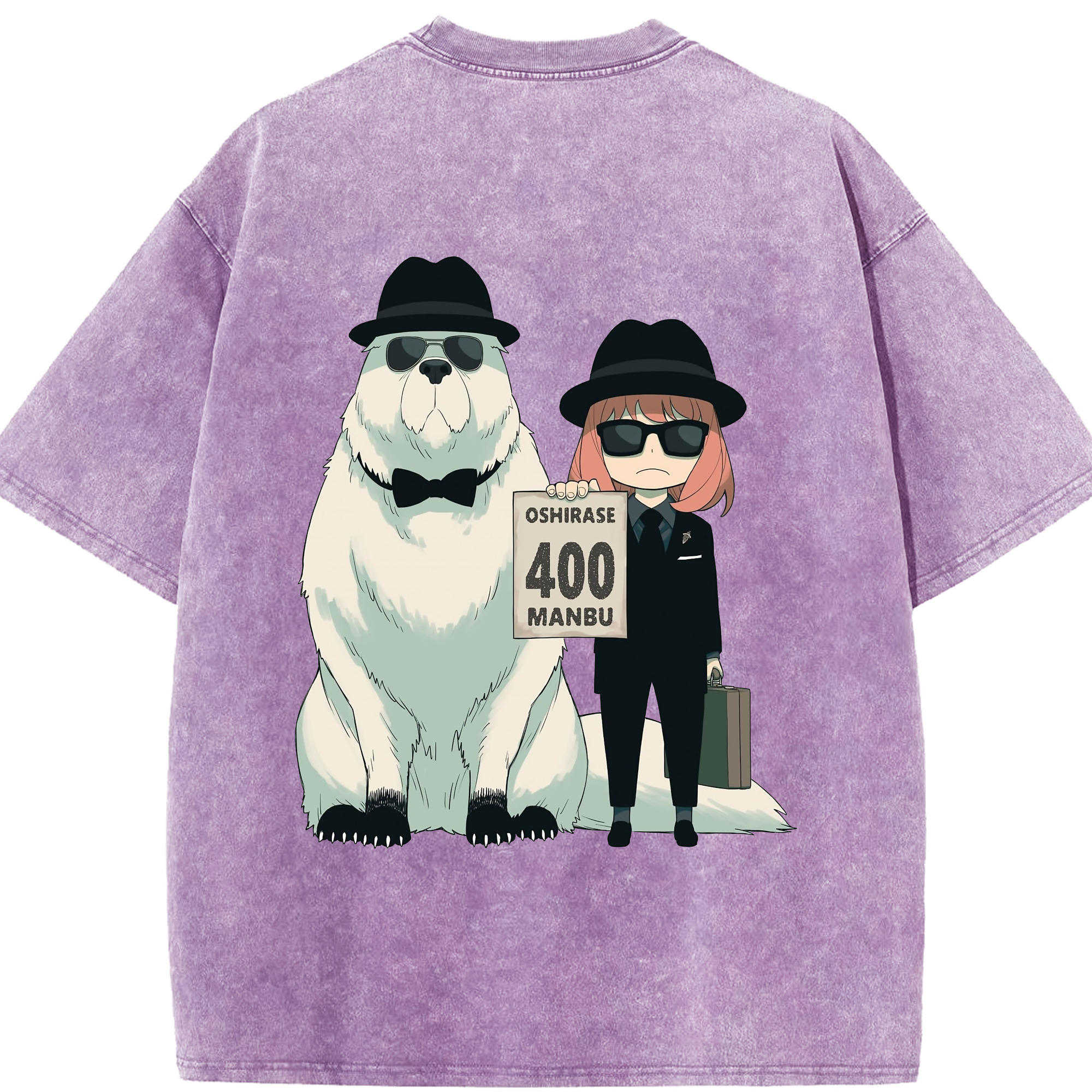 （画像用） SPY×FAMILY间谍家家酒 綿100% ヴィンテージ風 半袖Tシャツ（背面プリント）
