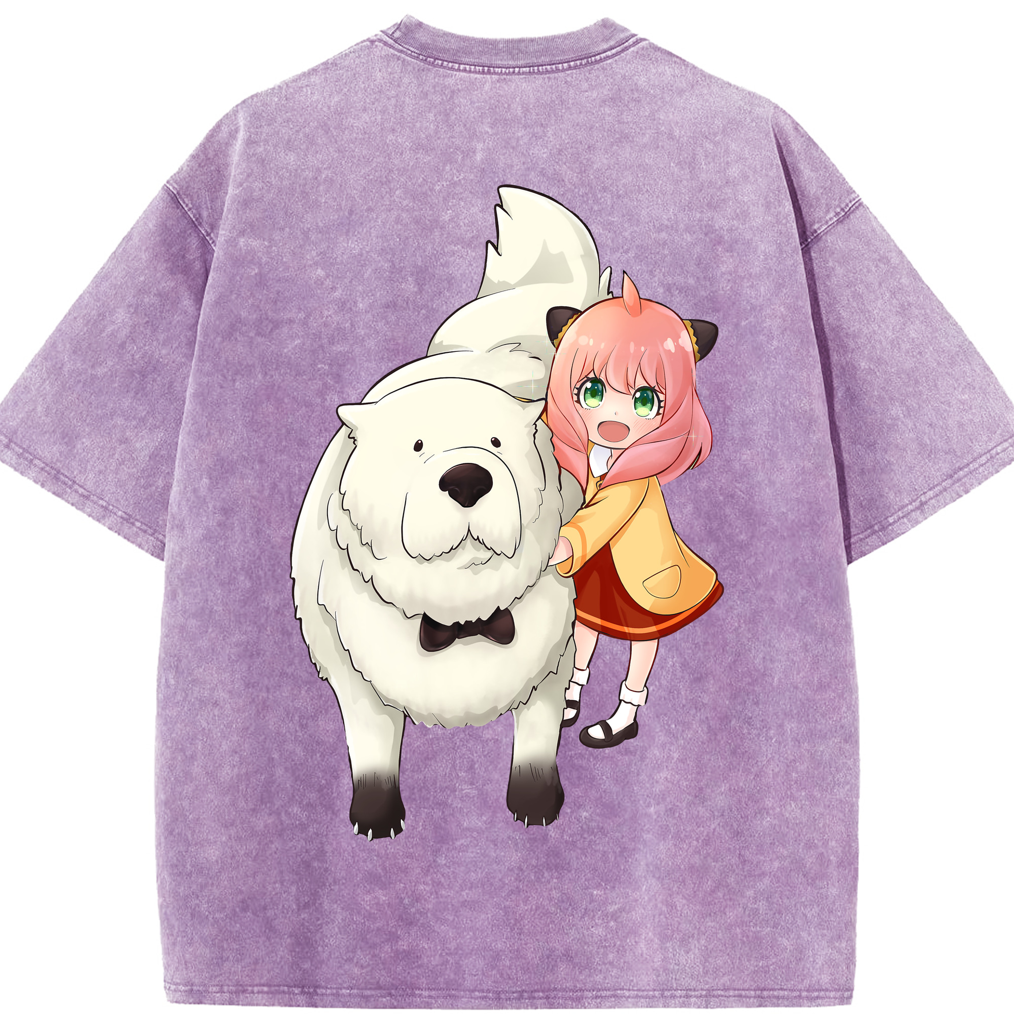（画像用） SPY×FAMILY间谍家家酒 綿100% ヴィンテージ風 半袖Tシャツ（背面プリント）