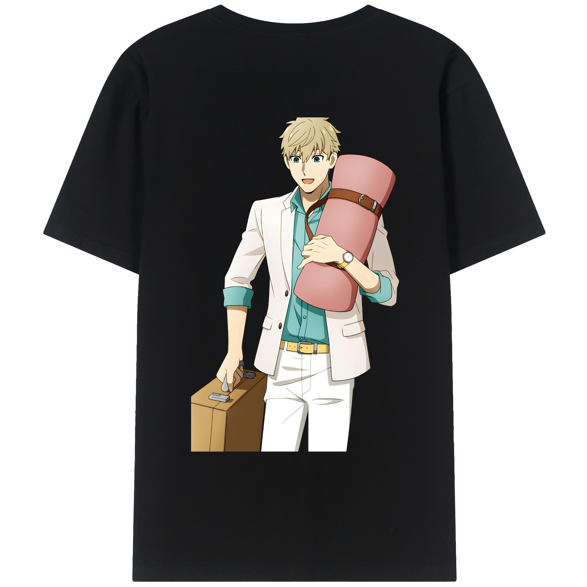 （画像用） SPY×FAMILY间谍家家酒 綿100％ メンズ半袖Tシャツ（バックプリント） 通気性