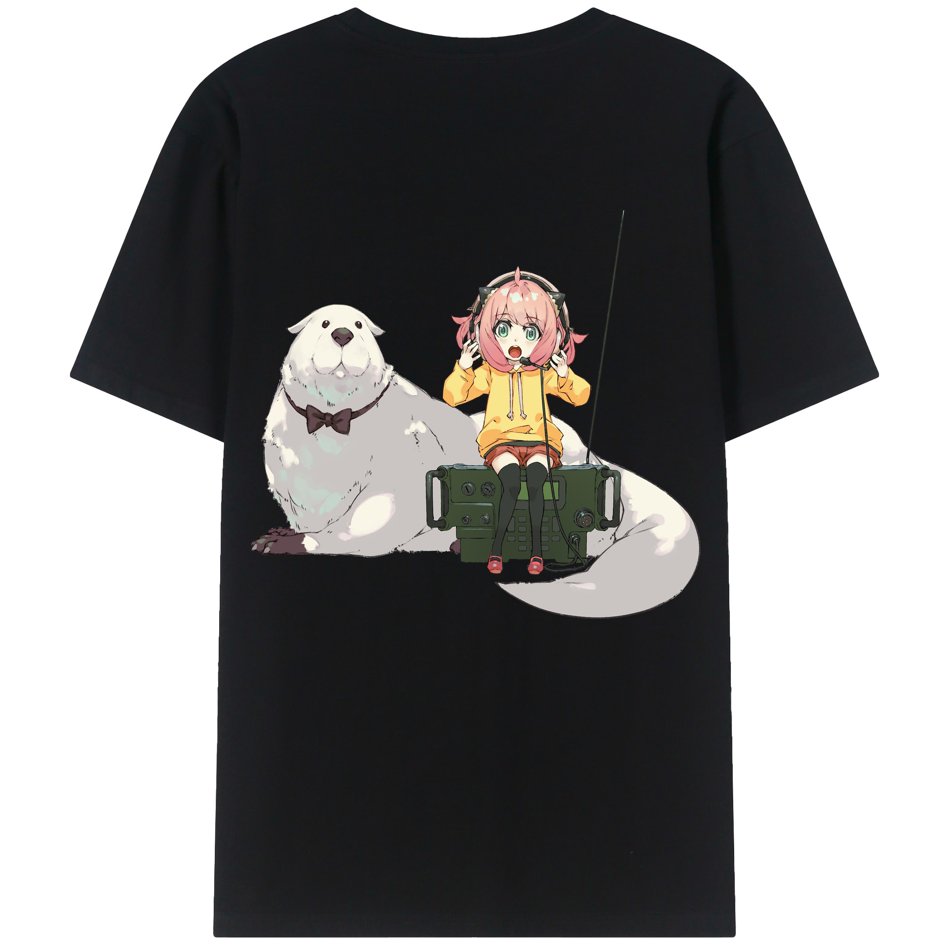 （画像用） SPY×FAMILY间谍家家酒 綿100％ メンズ半袖Tシャツ（バックプリント） 通気性